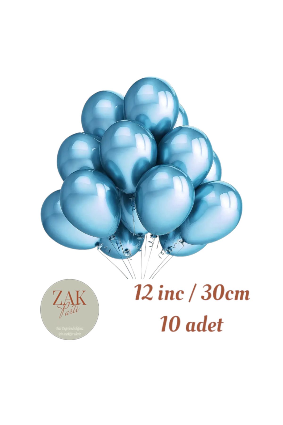 ZEAP Krom 12 inc 30 cm BalonParlak Balon Gold...