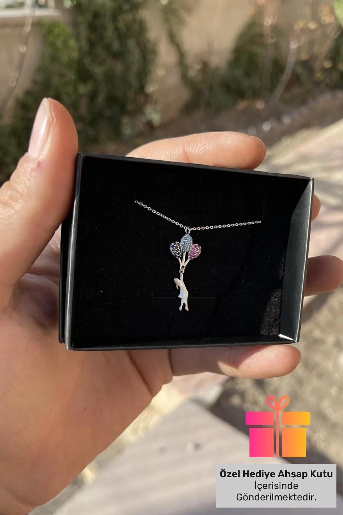 Lucente Jewellery KutuluBalonlu Kız Gümüş Kol...