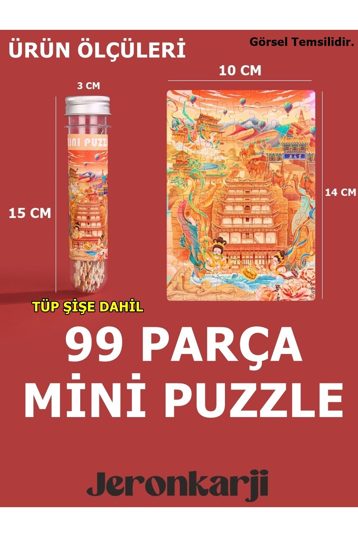 Morning as a Mayfly Yapboz 99 Parça Mini Puzzle Hediyelik Çocuklar İçin