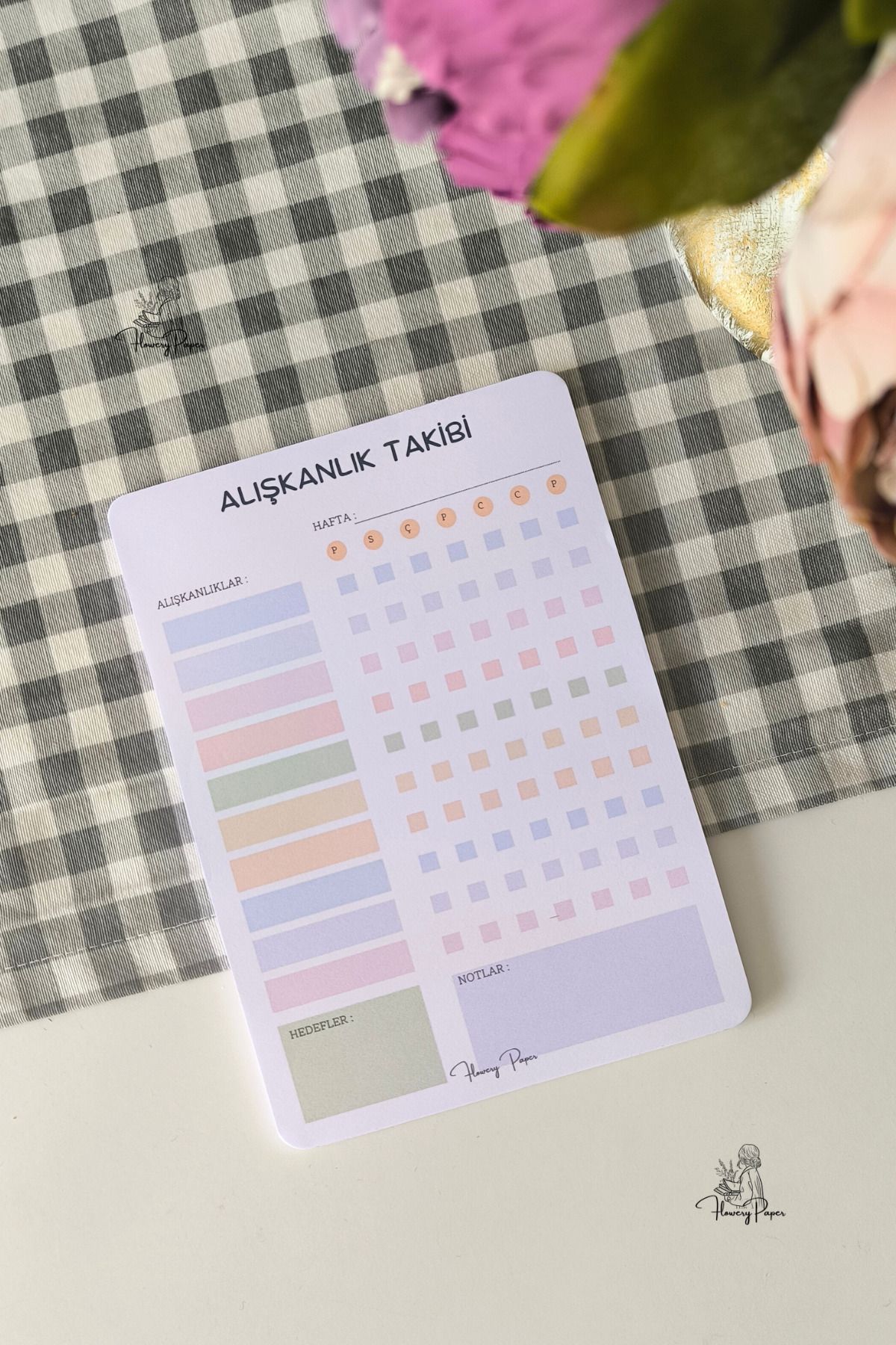 Alışkanlık Takibi a5 - Memopad, Bloknot, Defter, Not Kağıdı