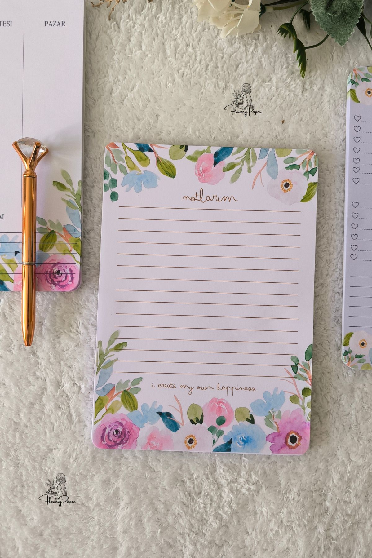 3'lü Notepad Set - Memopad,Check List ,Not Defteri ,Bloknot ,Not kağıdı, Haftalık planlayıcı