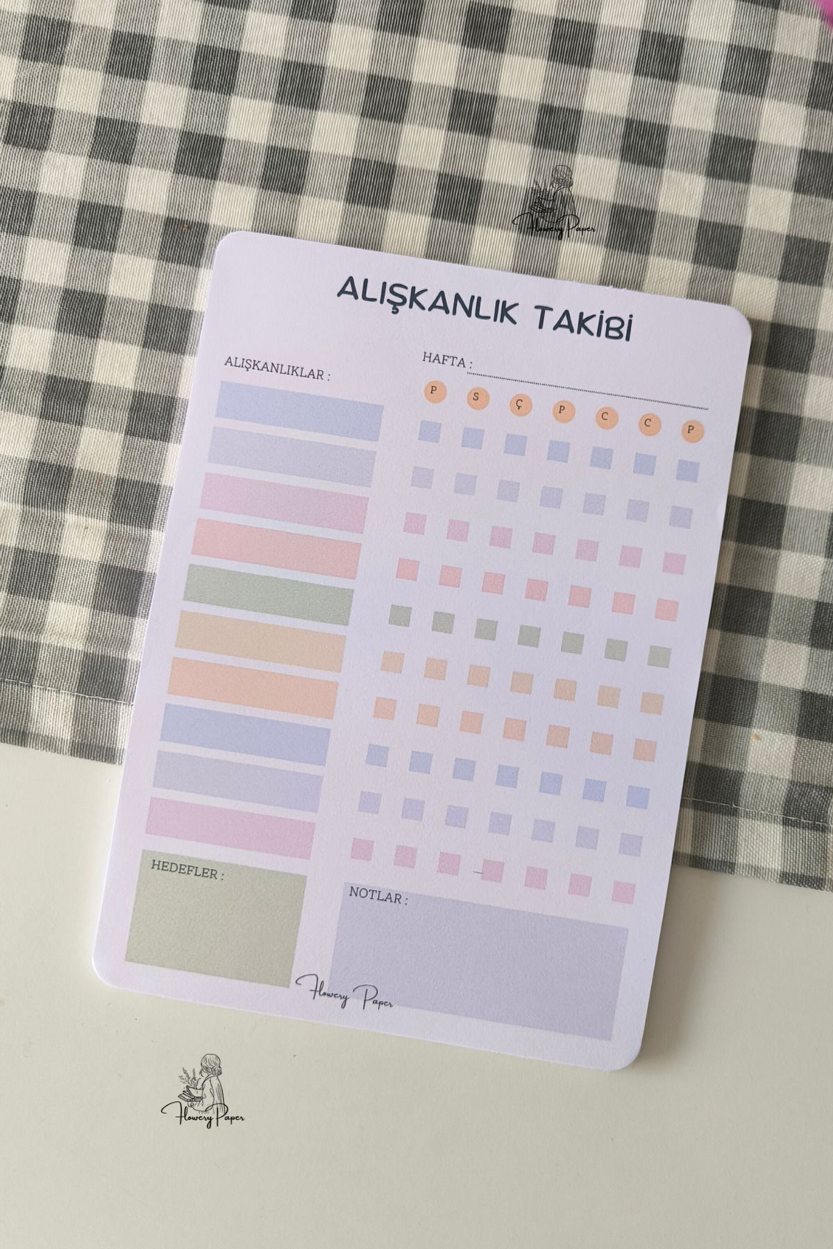 Alışkanlık Takibi a5 - Memopad, Bloknot, Defter, Not Kağıdı