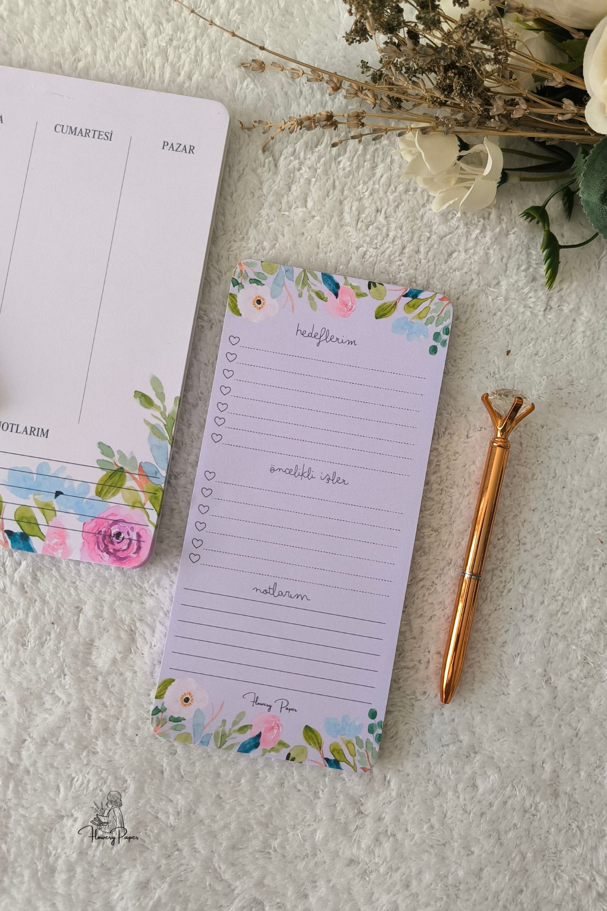 3'lü Notepad Set - Memopad,Check List ,Not Defteri ,Bloknot ,Not kağıdı, Haftalık planlayıcı