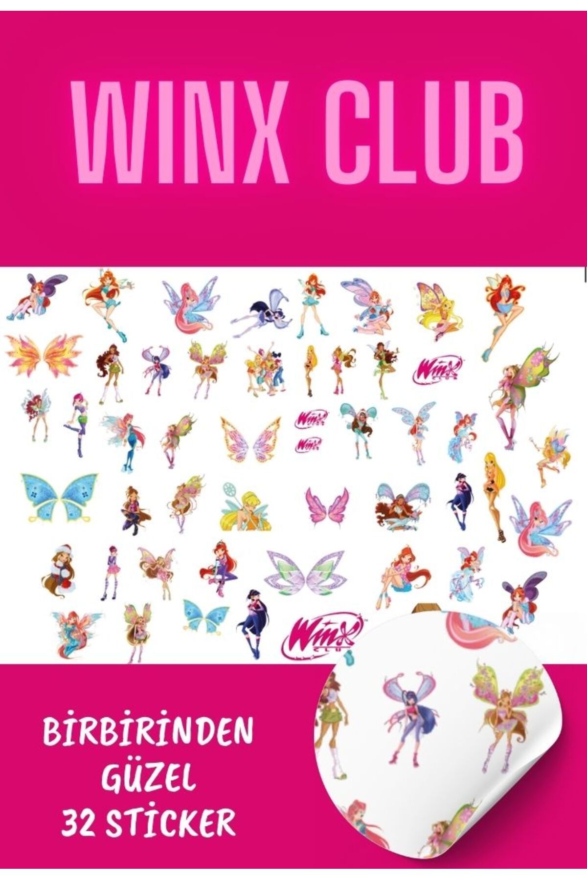 Sticksy Winx Club StickerEtiket Çıkartma - 32...