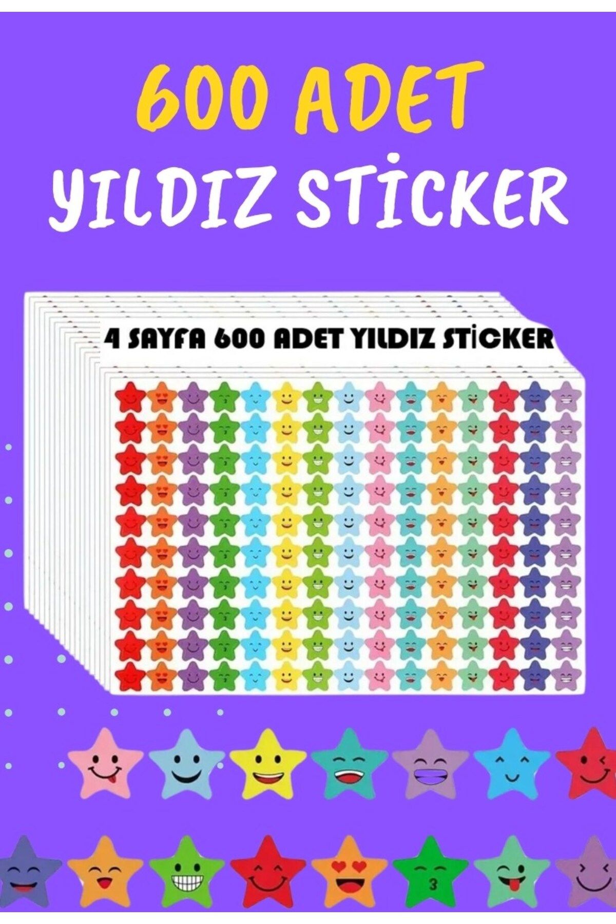 Sticksy Yıldız StickerÇıkarma Seti ,600 Adet...