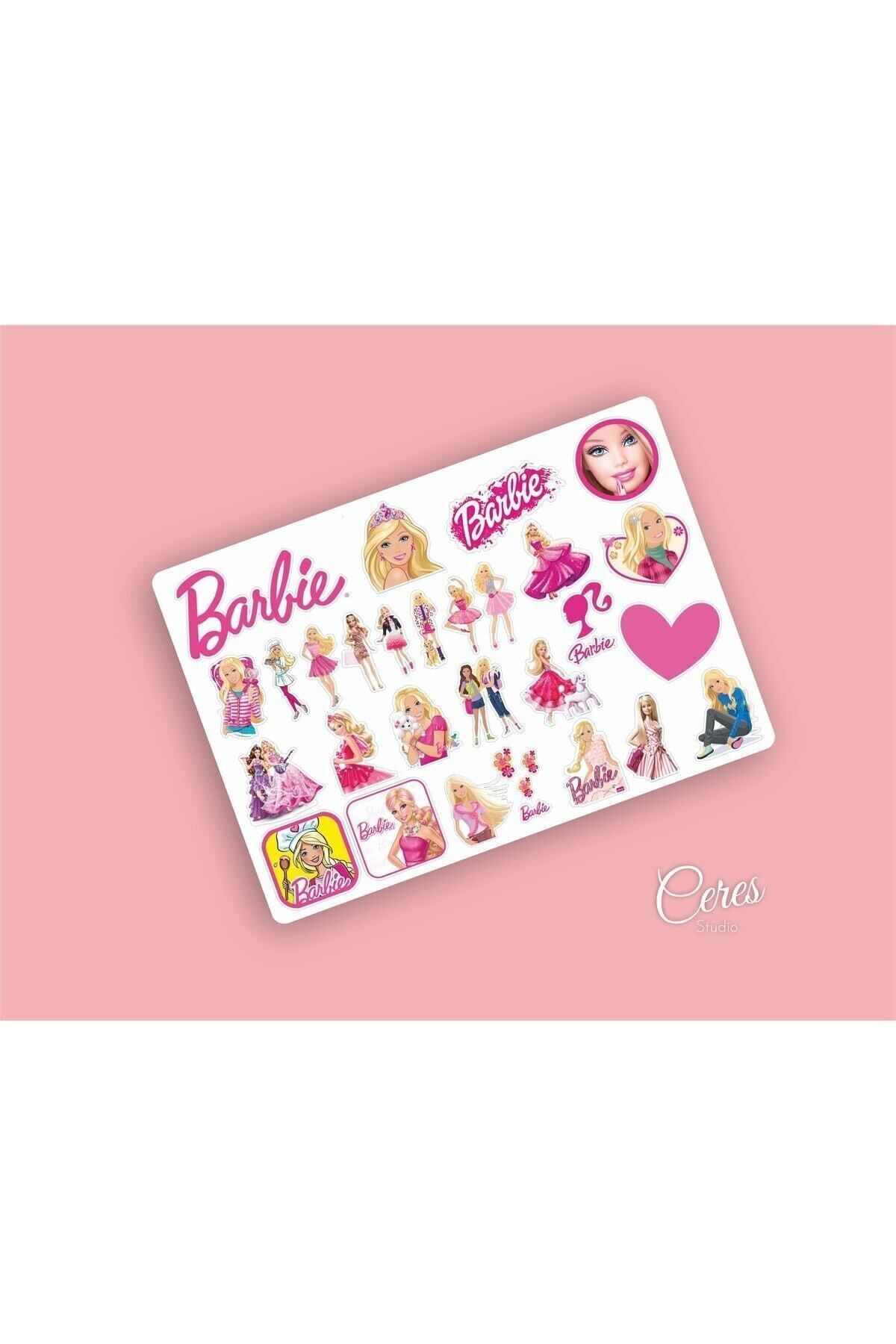 Barbie Sticker Etiket 32 Adet Etiket Çıkartma