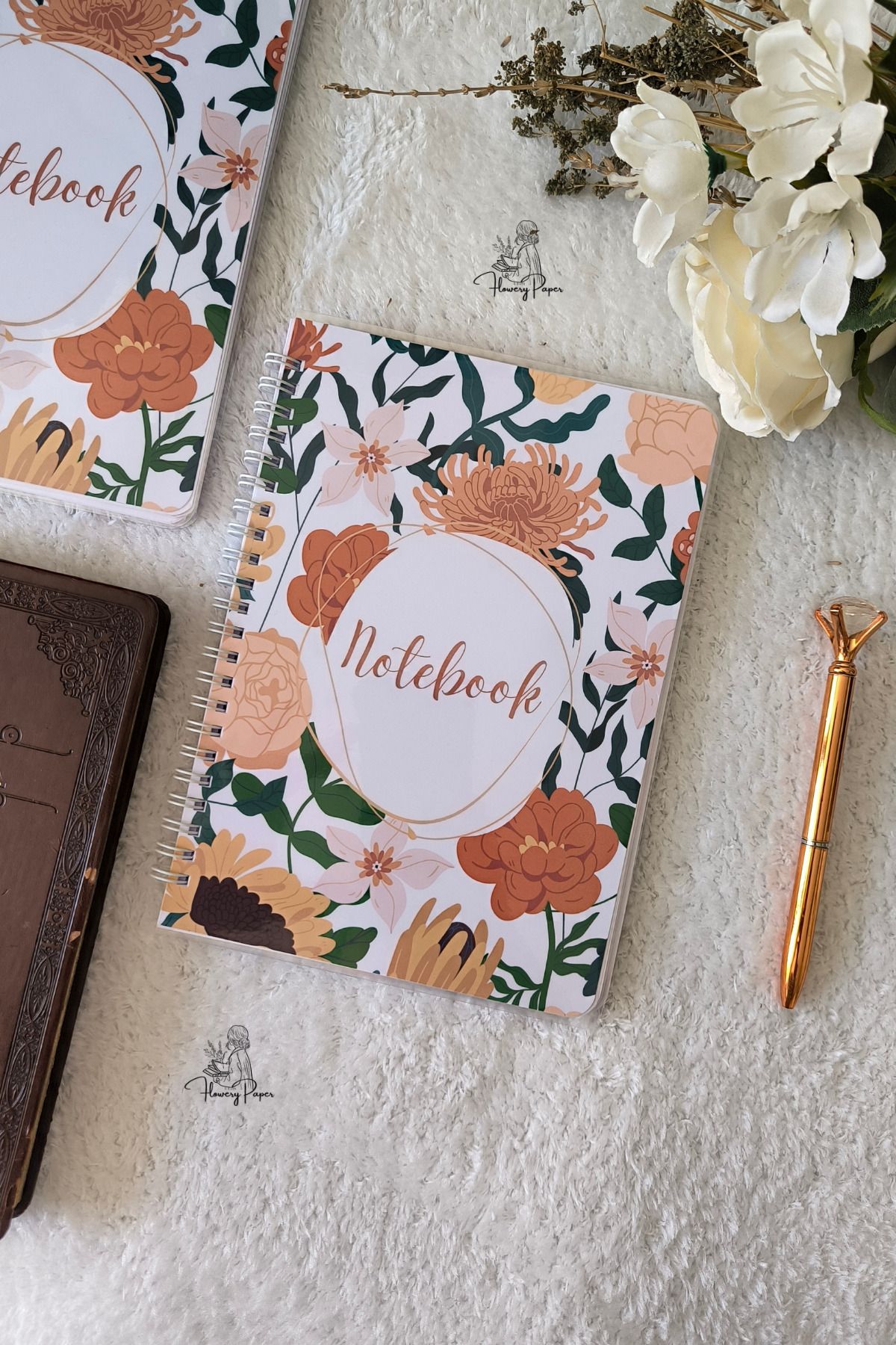 Sonbahar Telli defter a5, Çizgili ,60 yaprak 120 sayfa Notepad A5 - Memopad, Bloknot, Not Kağıdı