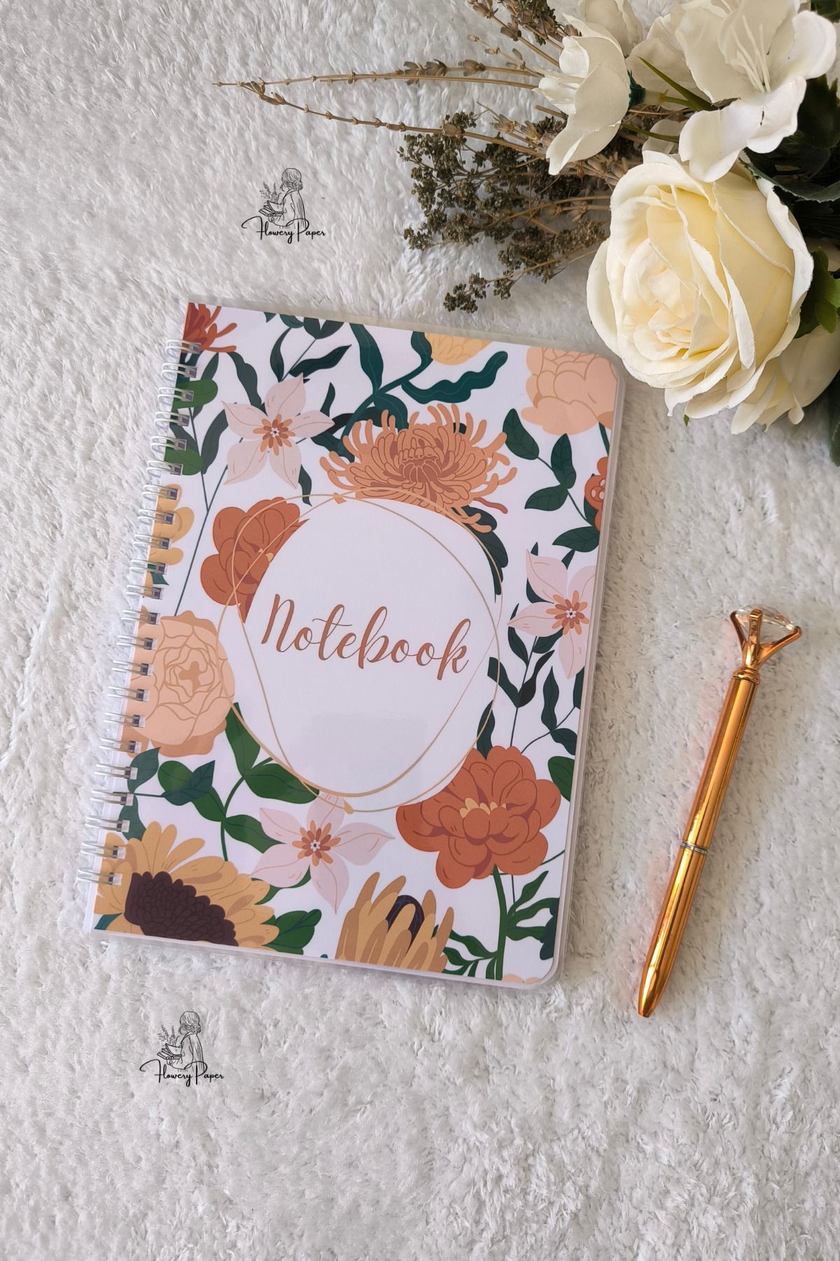 Sonbahar Telli defter a5, Çizgili ,60 yaprak 120 sayfa Notepad A5 - Memopad, Bloknot, Not Kağıdı