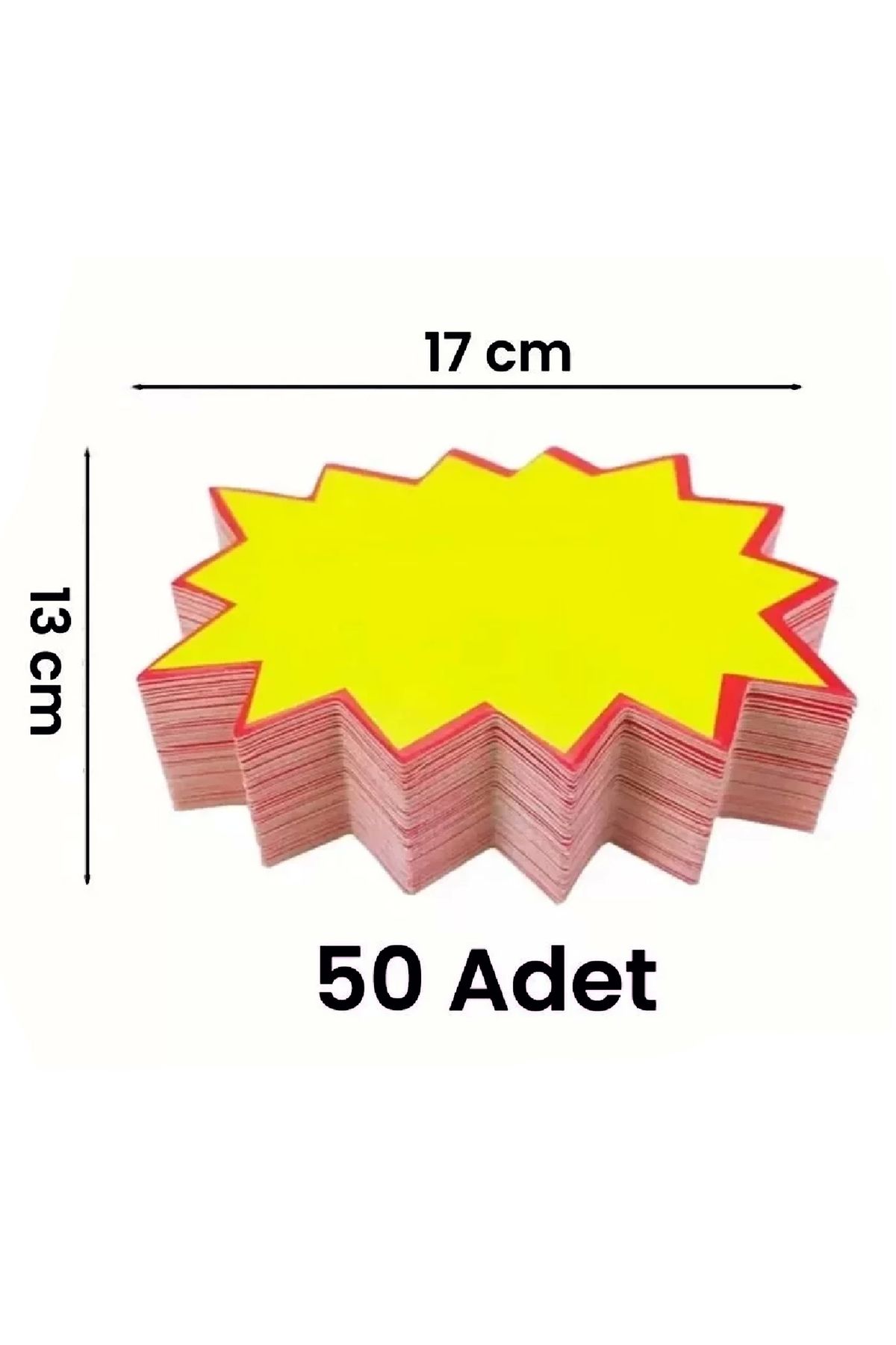 DamgaMarket Sarı Yıldız FiyatEtiketi 13×17 Cm...