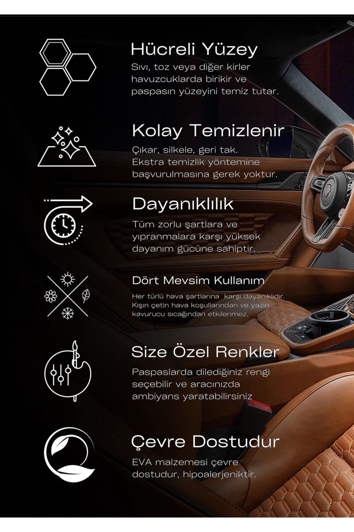 Peugeot 2008 Premium Akıllı Eva Paspas+Metal Topukluk