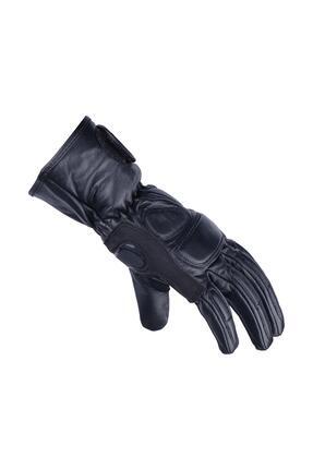 DERİ KIŞLIK MOTOSİKLET ELDİVENİ SİYAH Image 1