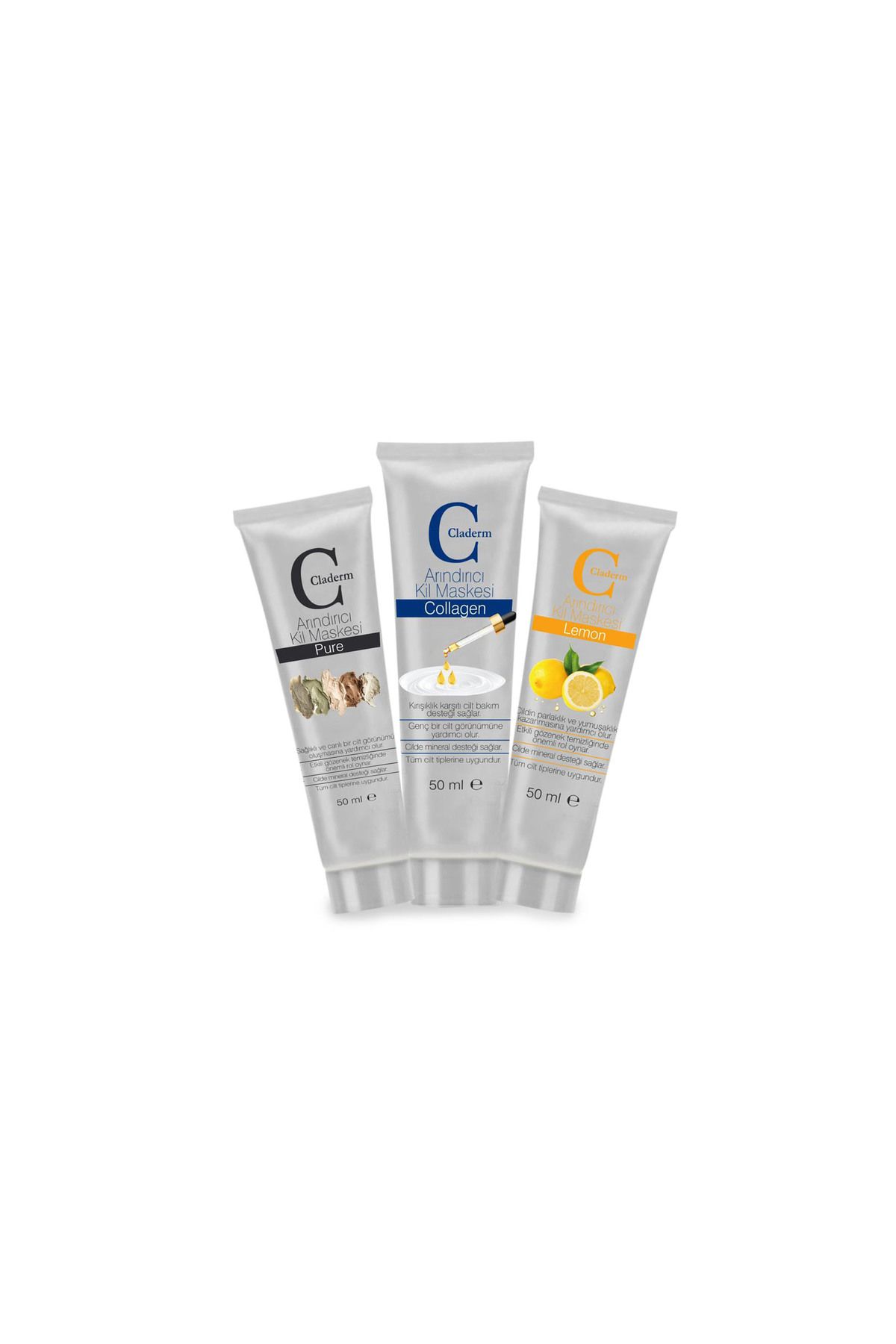 Claderm50ml 3'lü(PURE-COLLAGEN-LEMON) Avantaj...