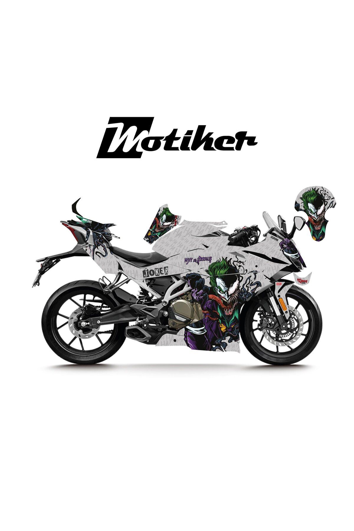 Motiker CFMOTO 250SR JokerVenom Sticker Parça...