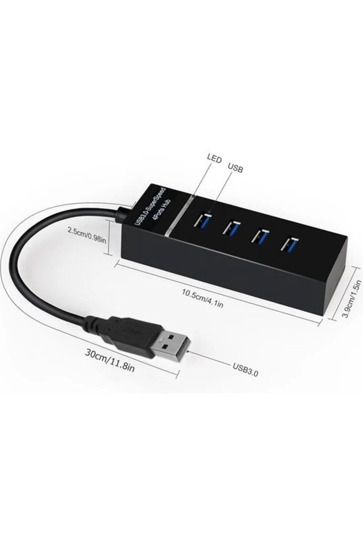 A303 4'lü Usb3.0 Hub (GİRİŞ:USB3.0=>ÇIKIŞ :4*USB3.0) (SUPERSPEED-5GBPS)