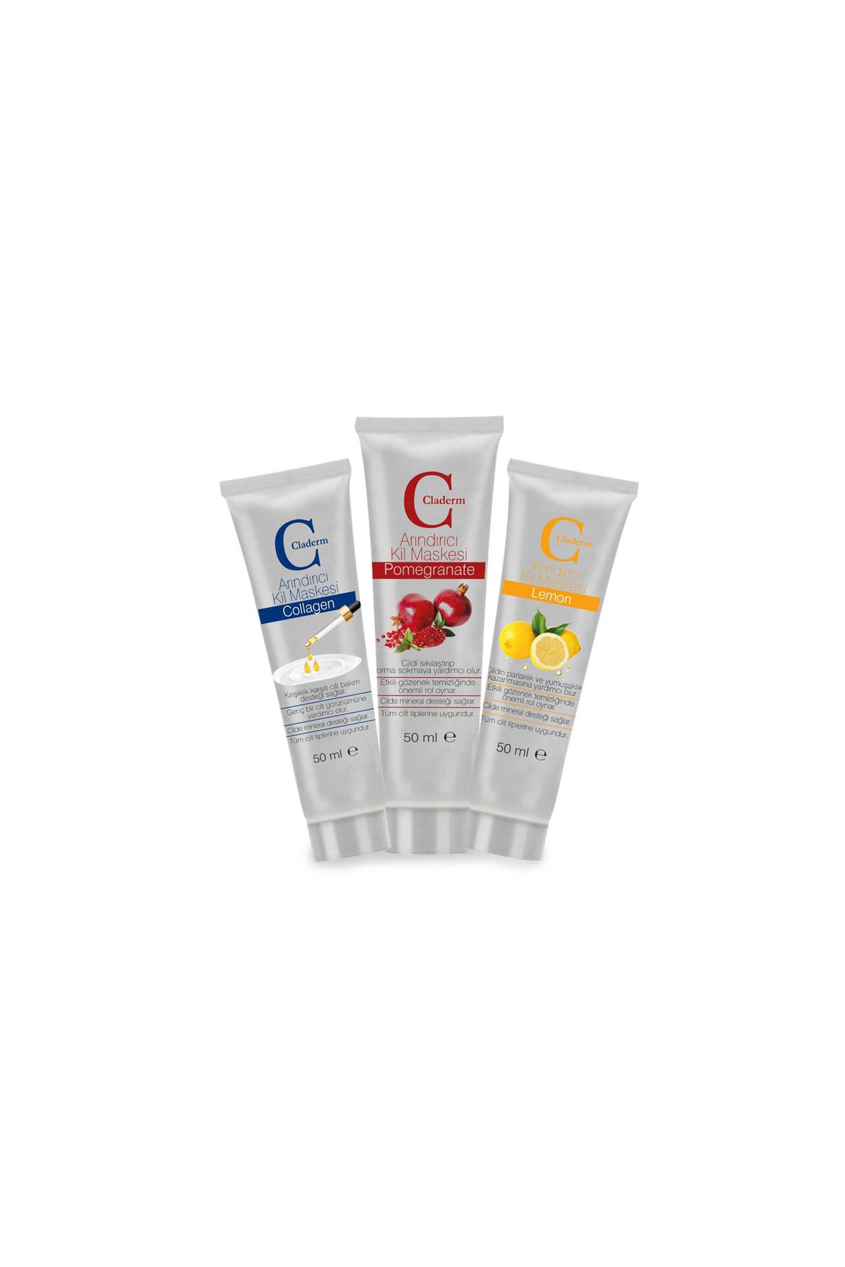 Claderm50ml 3'lü(COLLAGEN-POMEGRANATE-LEMON)...