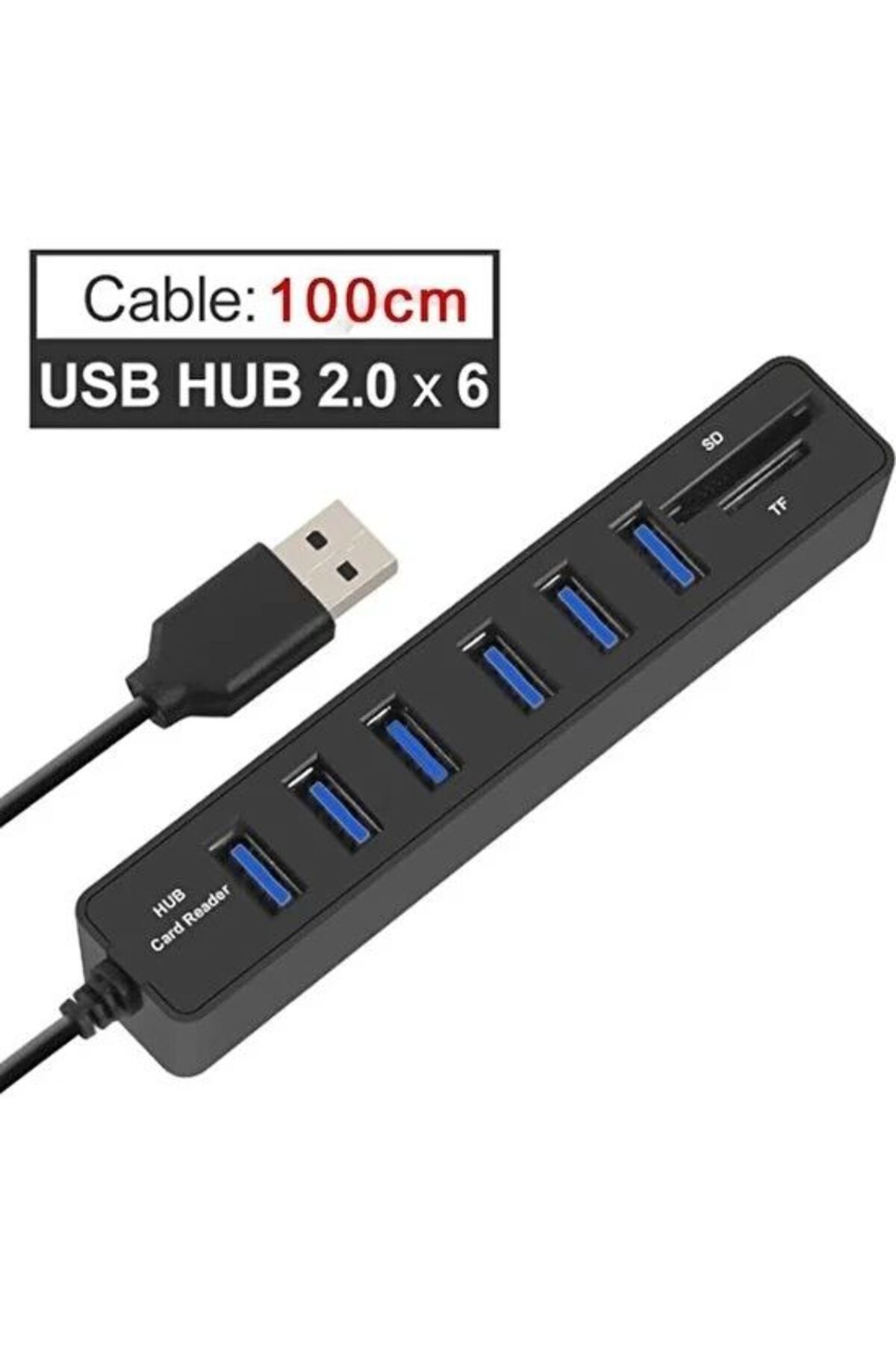 A4691 6'lı Usb Hub Kart Okuyucu (GİRİŞ:USB TİP-C => ÇIKIŞ:6XUSB3.0 SD MİCROSD)