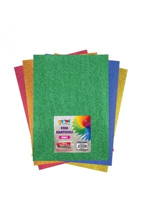Simli Fon Kartonu 10 Lu Karışık Renk (25x35) Image 0