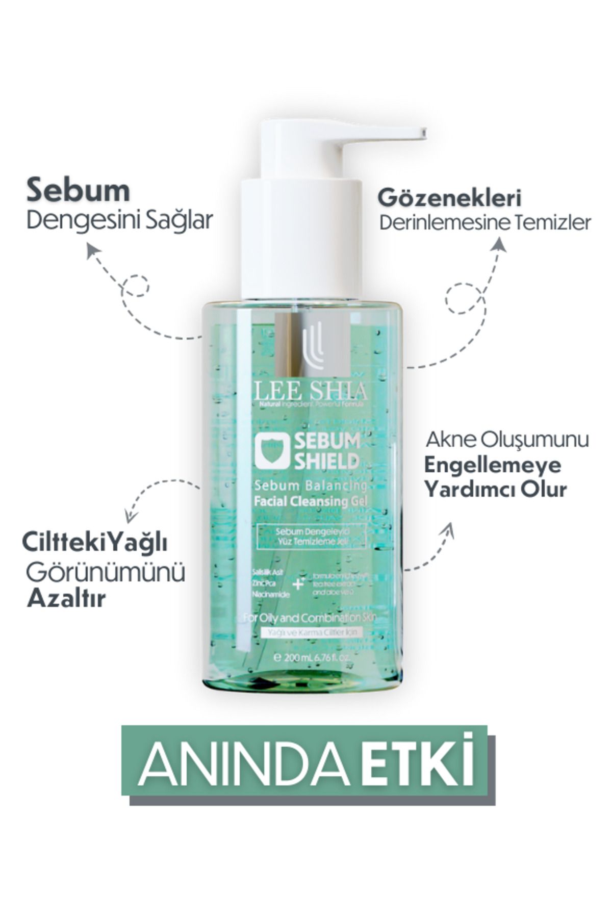 Sebum Shield - Yüz Temizleme Jeli - Yağlı ve Karma Ciltler İçin 200 ml