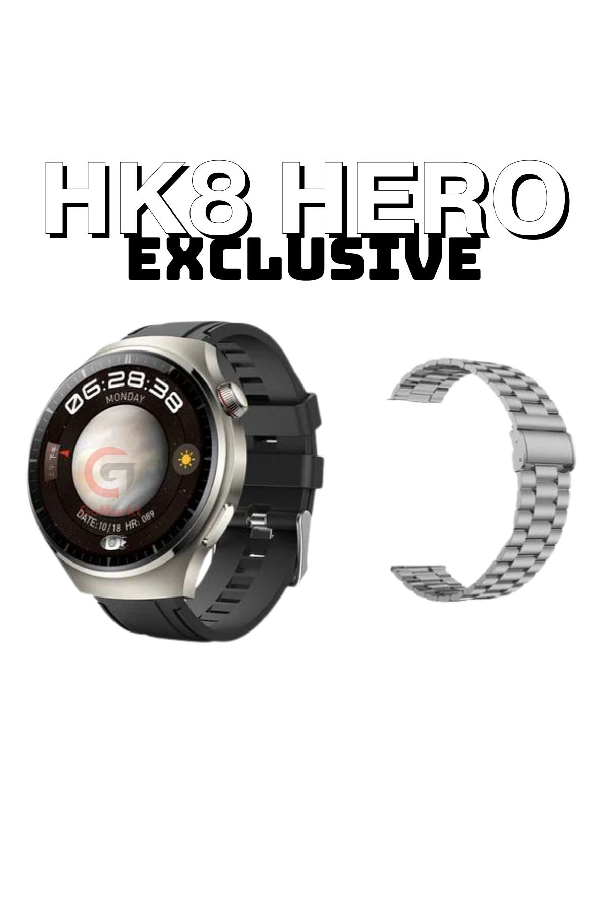 GoMarktExlusive Pro WatchHero 8 Akıllı Saat Ç...