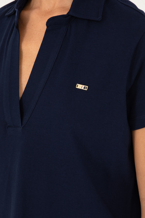 Kadın Lacivert Basic Tişört 50285853-VR033 Image 6