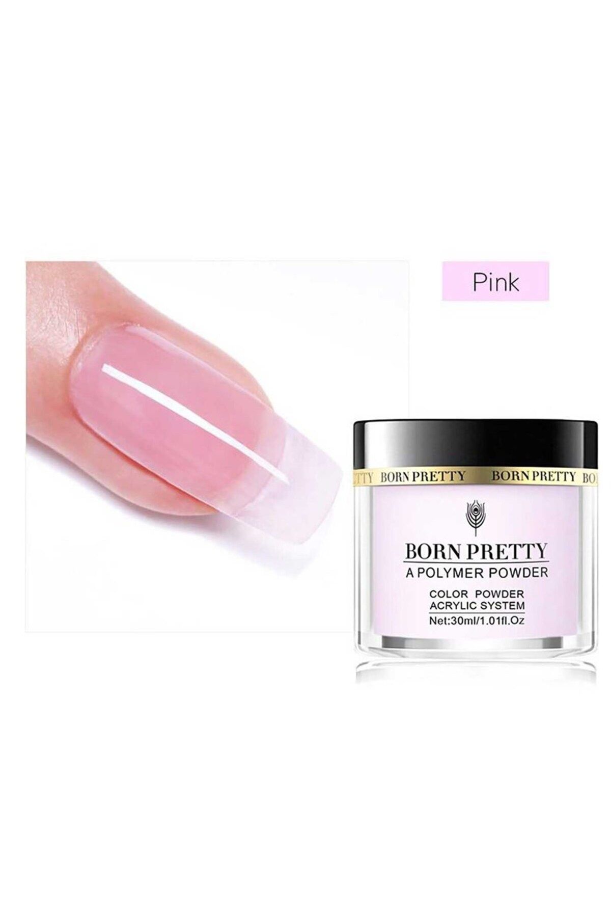 Akrilik Pudra Toz Pembe 30 ml - Pink