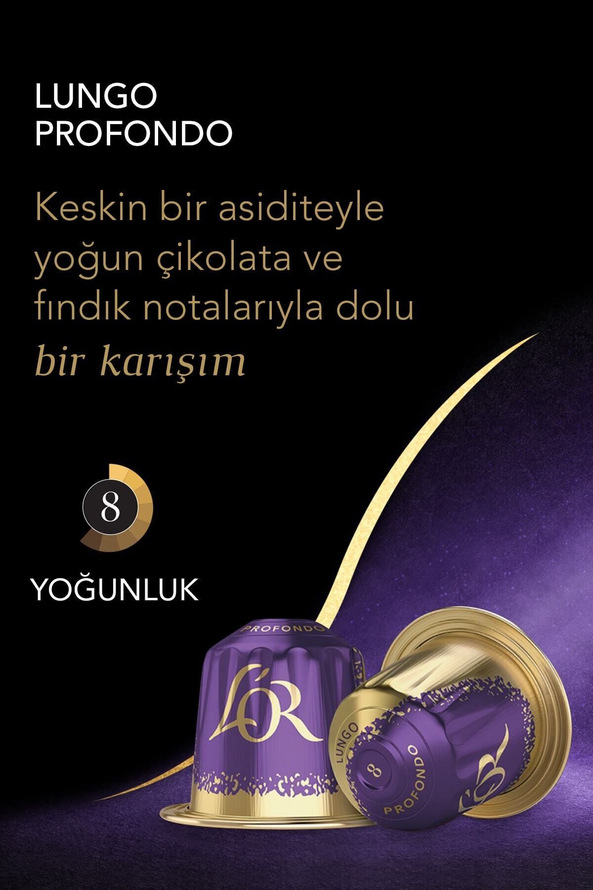 Lungo Profondo Intensity 8 Nespresso Uyumlu Kapsül Kahve Fırsat Paketi 10 Adet X 3 Paket