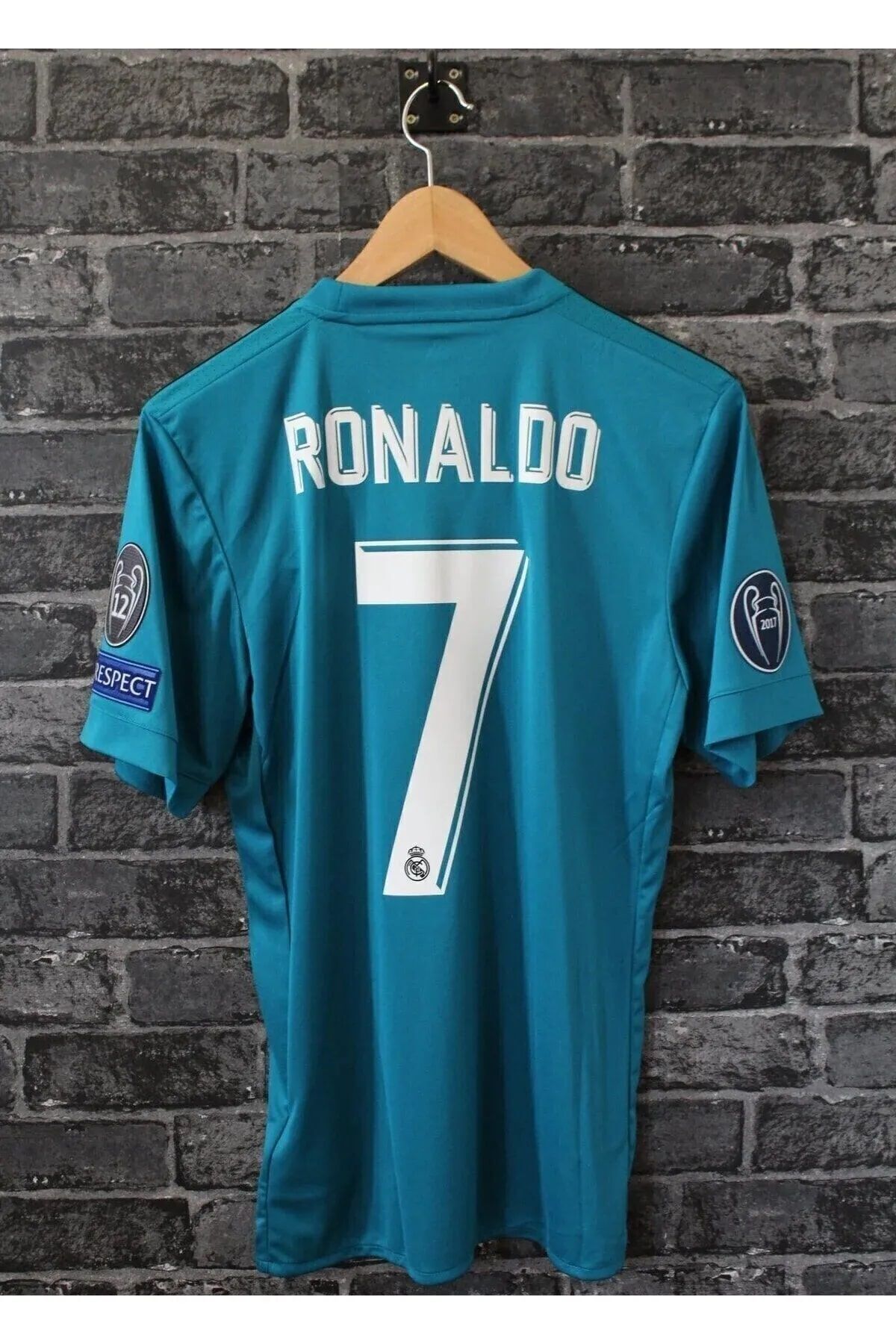 2017-18 SEZON RONALDO TURKUAZ REAL..MADRİD YETİŞKİN KISA KOLLU FUTBOL FORMASI 4LÜ SET ONUR28