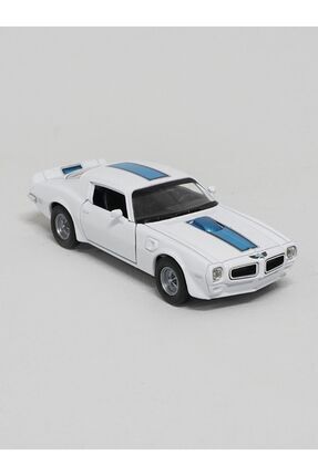 Lisanslı 1972 Pontiac Firebird Çek Bırak Model Metal Araba (1:32-1:34) Beyaz Veya Mavi Image 0