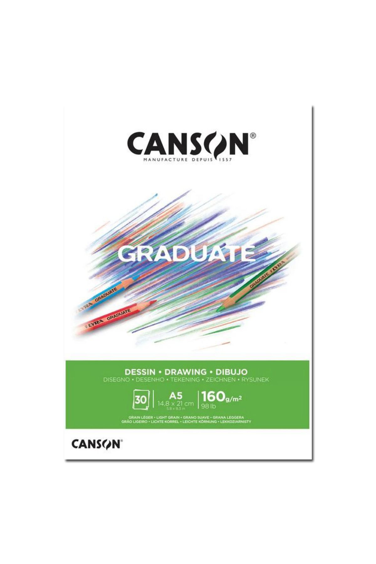 Hobi24 Canson Graduate A5 160Gr. 20 Sayfa Çiz...