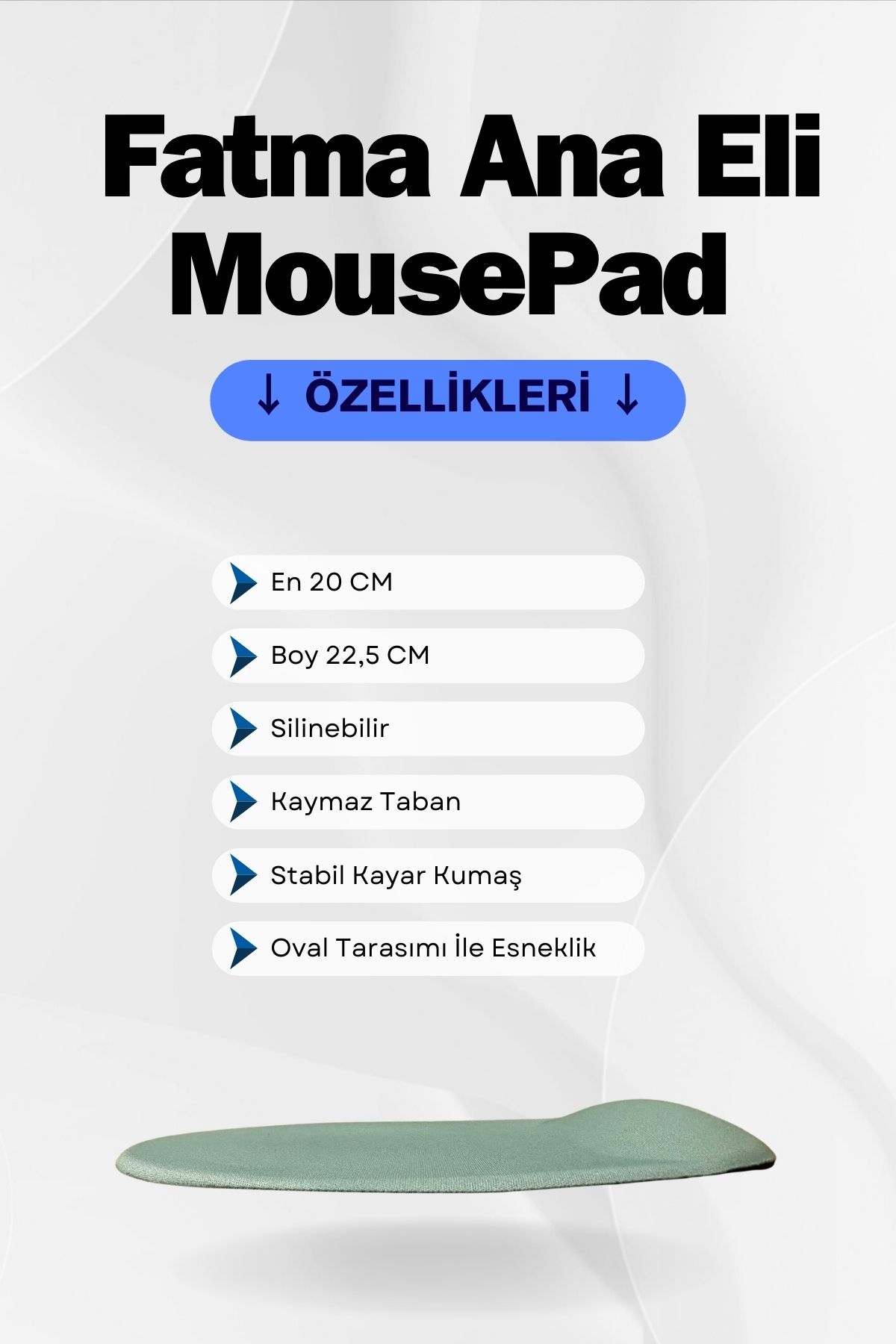 İstanbul Ayasofya Mouse Pad, Bilek Destekli Mousepad, Fare Altlığı, Oval Mouse Pad, Cami Mousepad