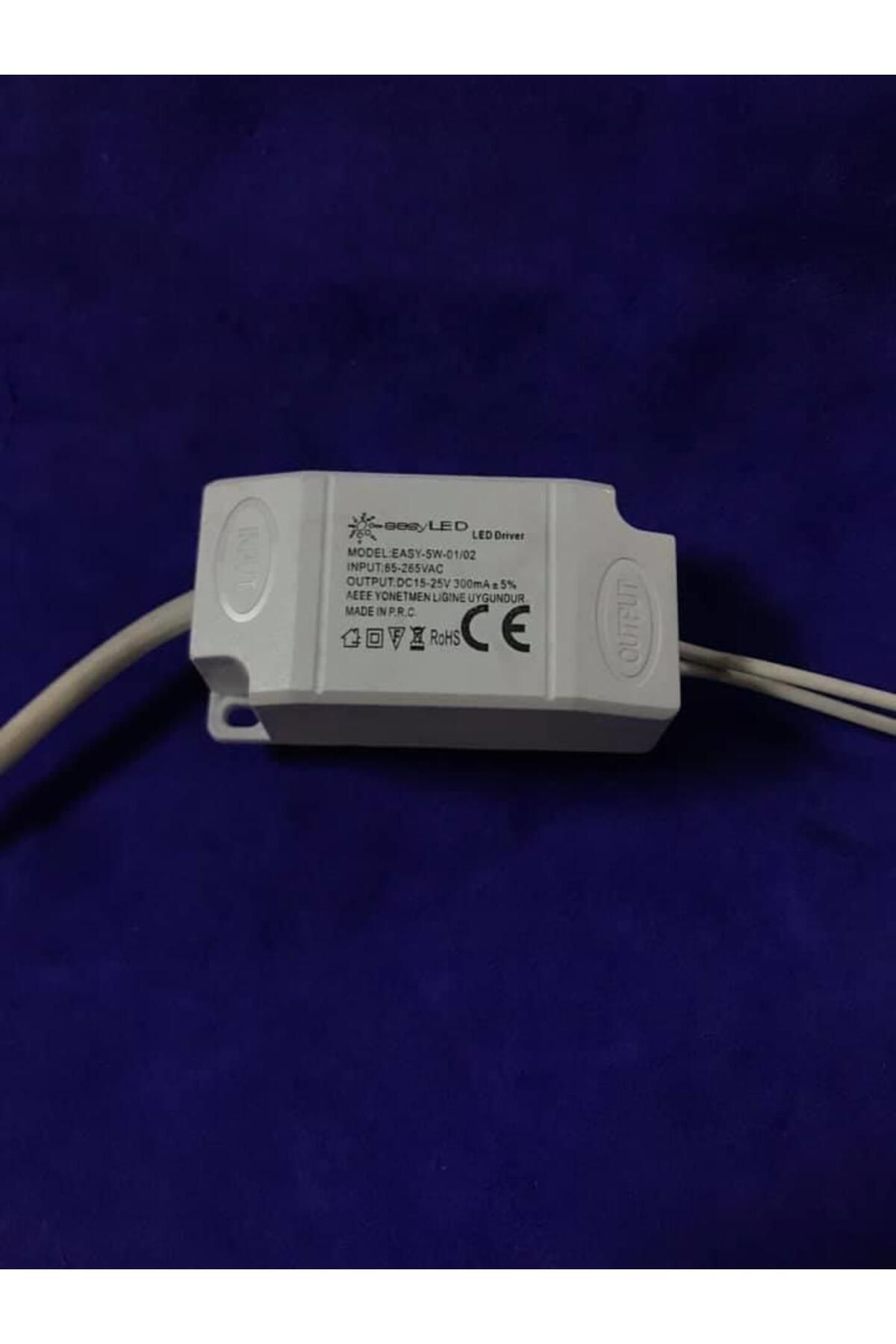 Led Driver 5w Output Dc15-25v 300 Mah Kare Soketli