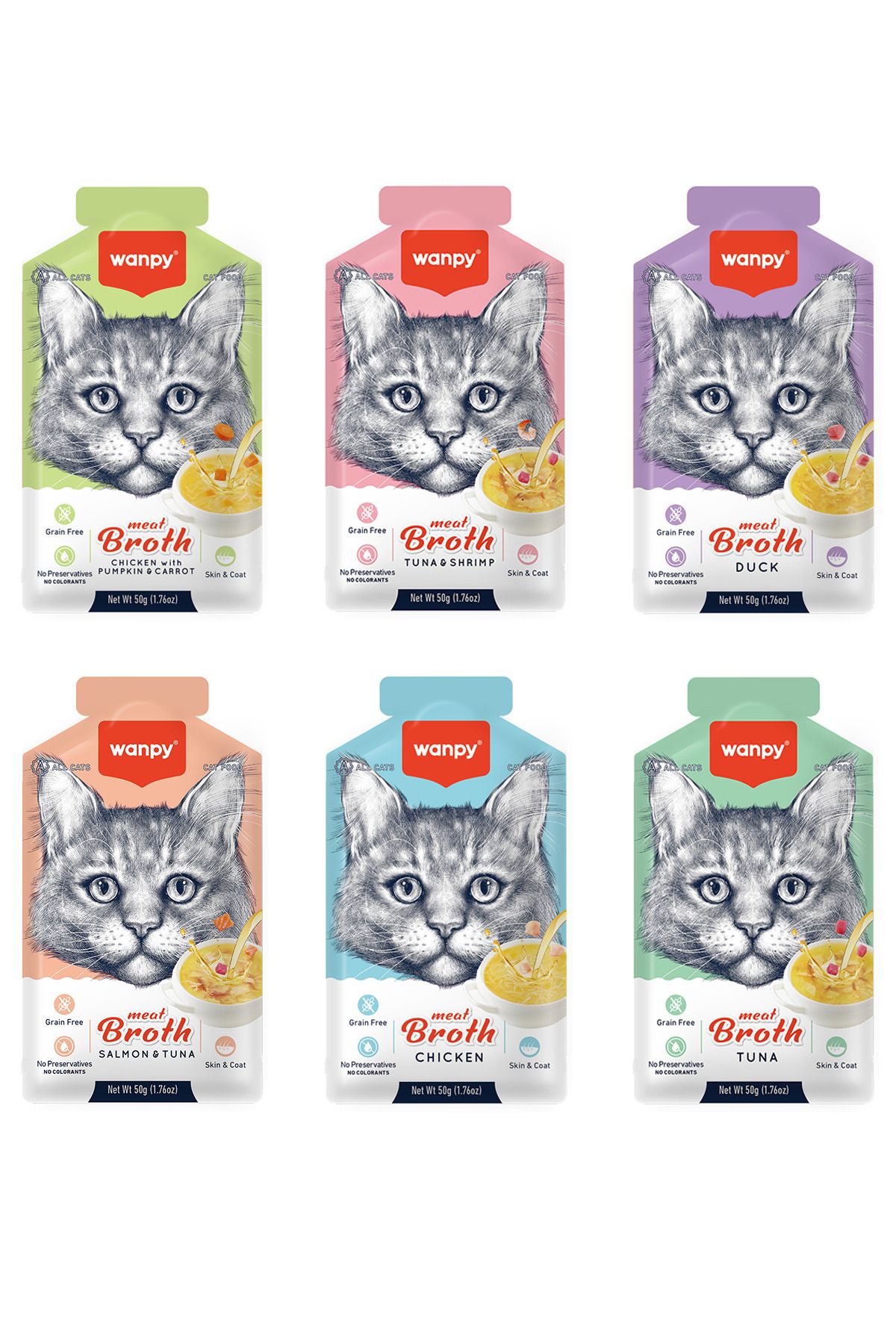 Karışık Aromalı Kedi Çorbası 50 gr x 6 Adet Sıvı Kedi Ödülü