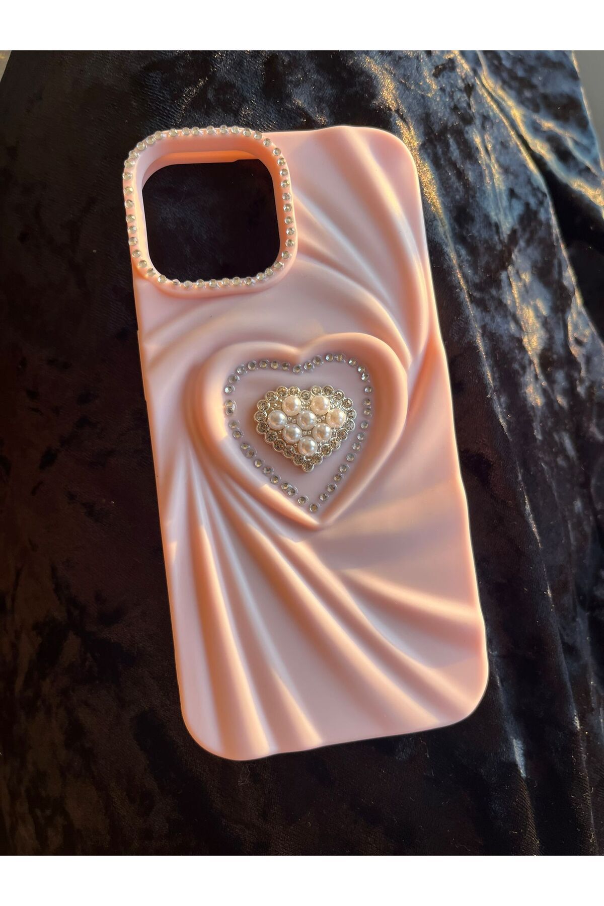 Fashion Jewellery Iphone 13Kalp Desenli Kabar...