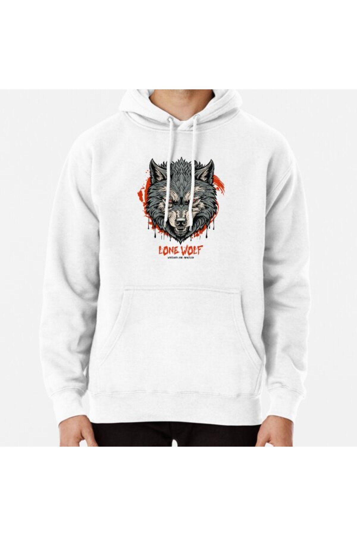 THEWERT Unisex Lone WolfBaskılı Sweatshirt