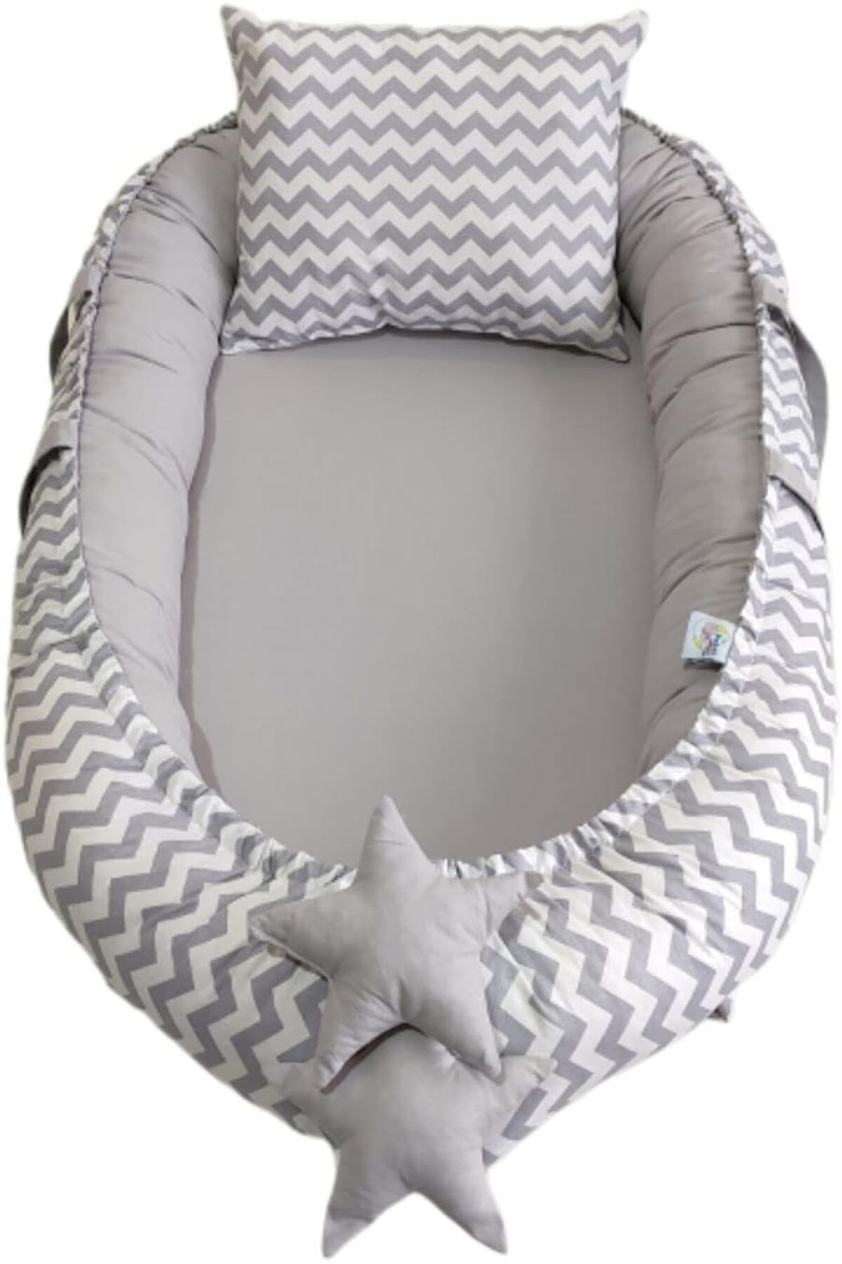 Genel Markalar Babynest (Gri, Zigzag Desen)