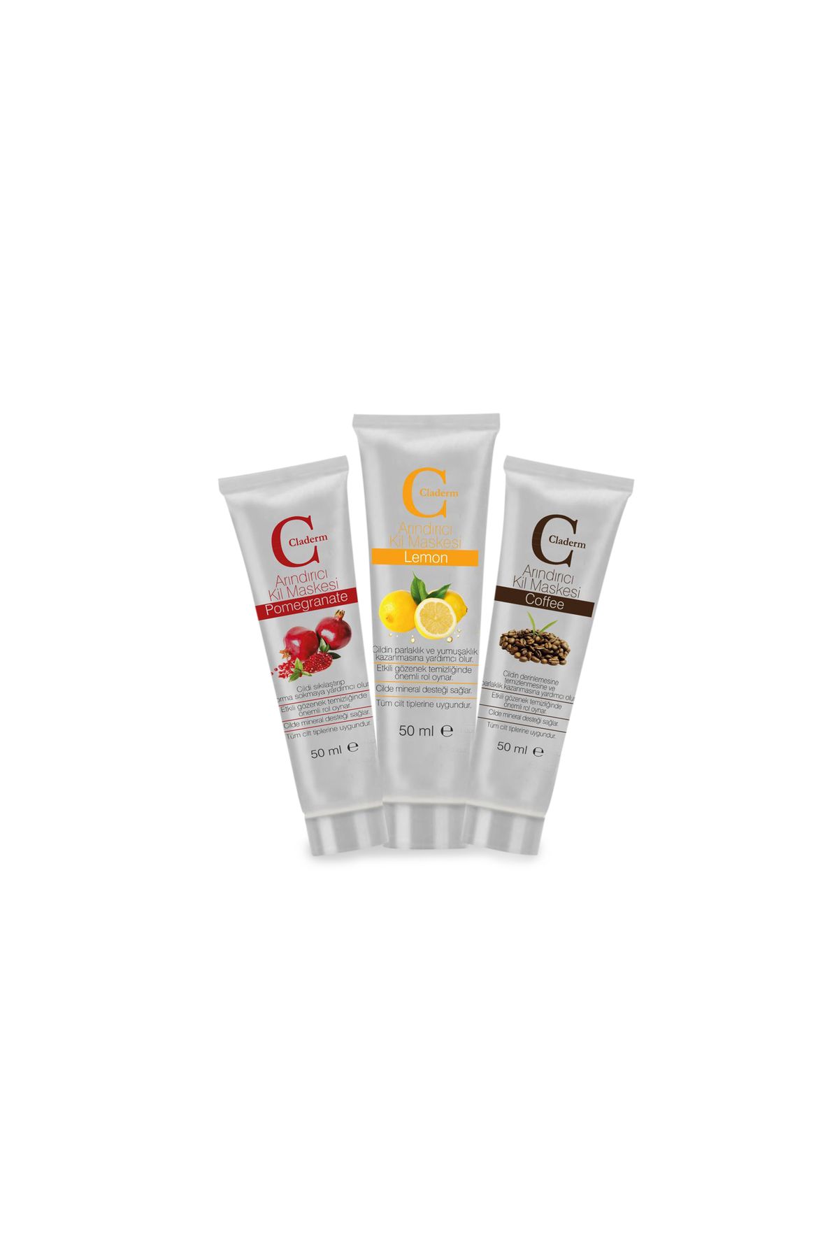 Claderm50ml 3'lü(POMEGRANATE-LEMON-COFFEE) Av...