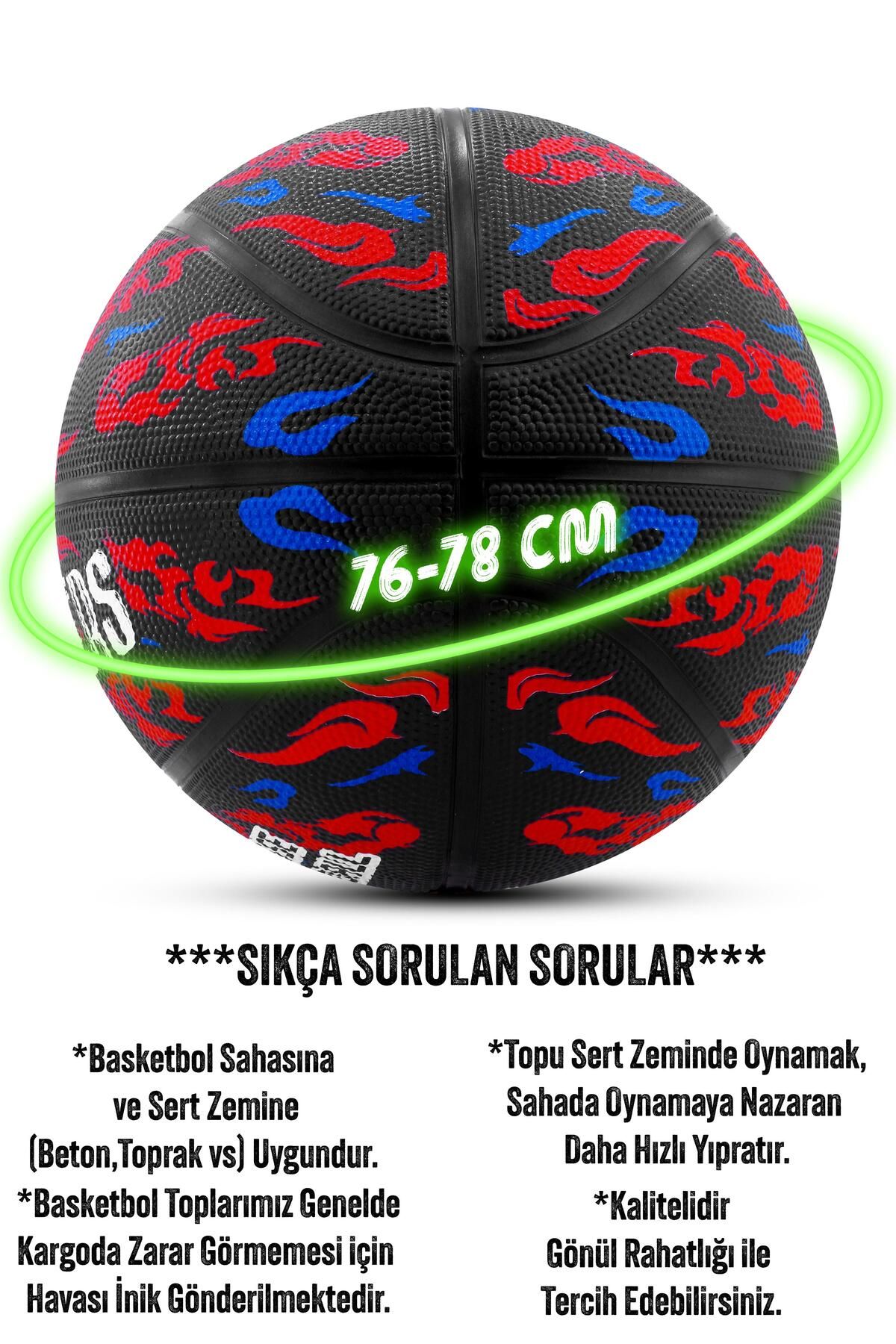 TB-500 Buzzers Basketbol Topu Pompalı Grafiti Kauçuk Dayanıklı Deep Channel Kabartma 7 NO