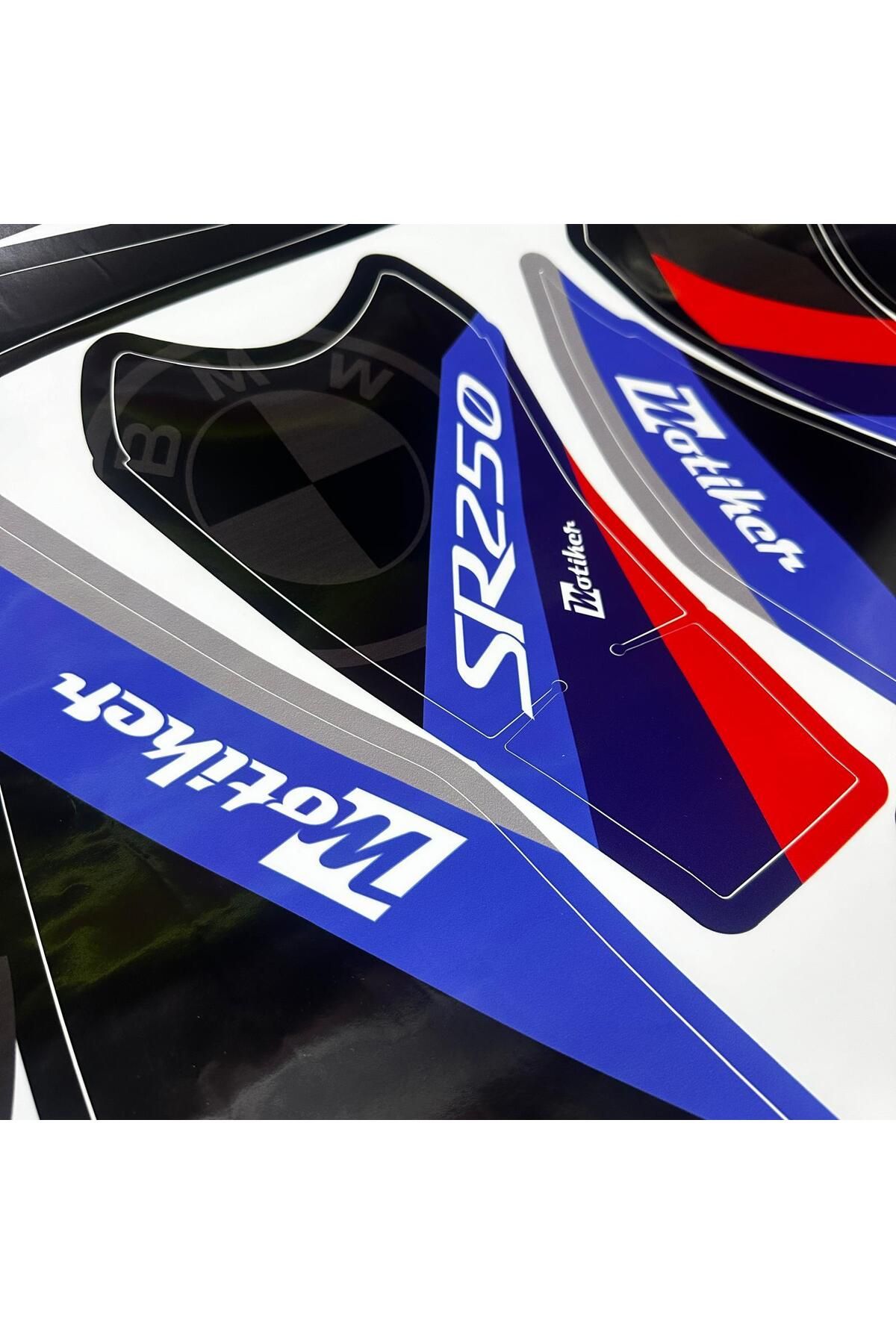 CFMOTO 250SR BMW HP4 MODEL PARCALI MOTOSIKLET KAPLAMA STICKER ETIKET MODELI SIYAH RENK