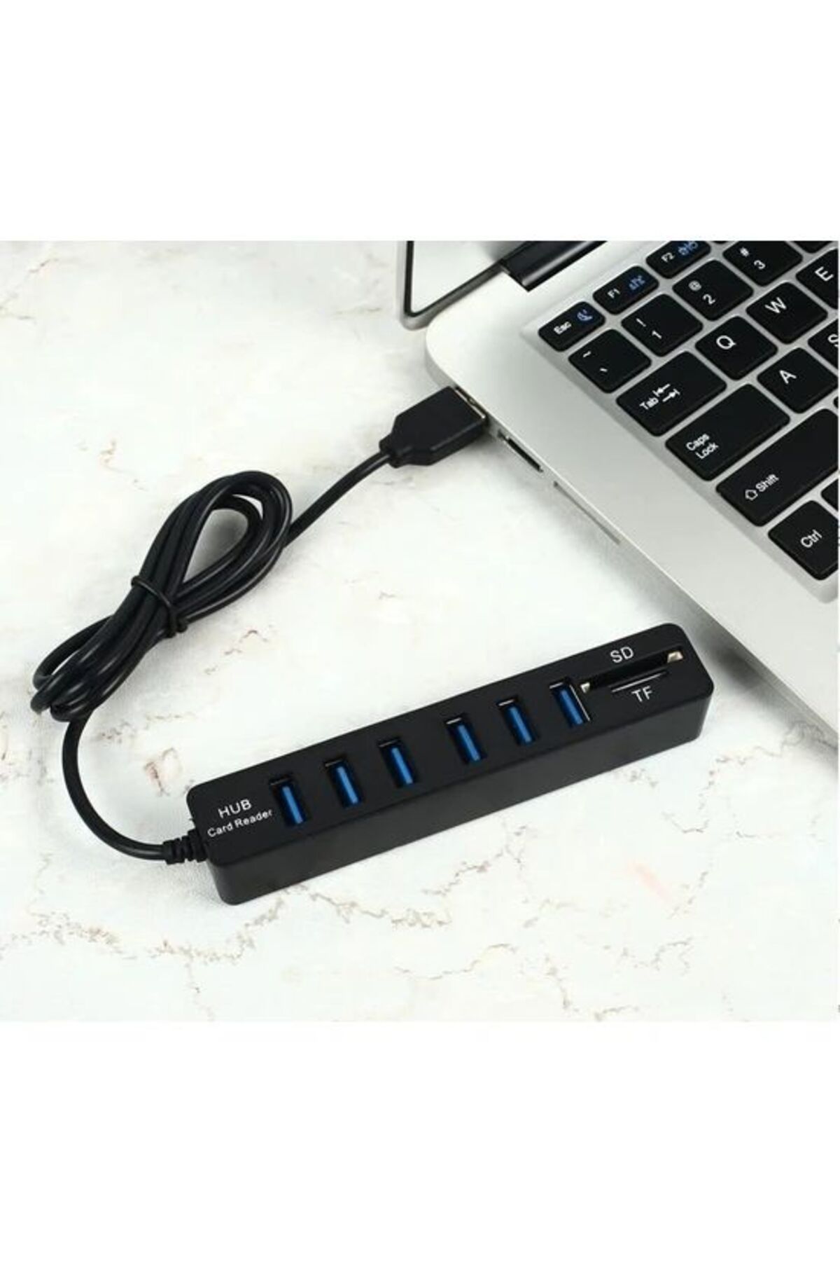 A4691 6'lı Usb Hub Kart Okuyucu (GİRİŞ:USB TİP-C => ÇIKIŞ:6XUSB3.0 SD MİCROSD)