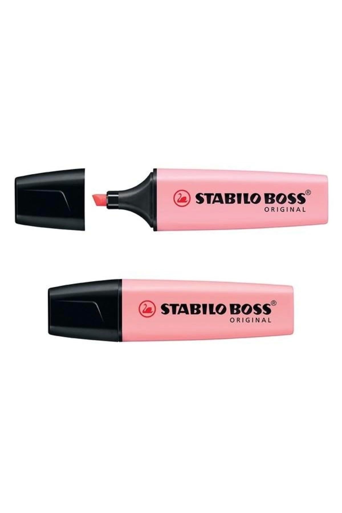 StabiloBoss Fosforlu KalemPastel Pembe