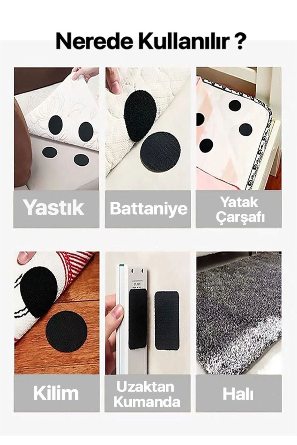 20'li Halı Kilim Koltuk Örtüsü Sabitleyici Kaydırmaz Cırt Yıkanabilir Kendinden Yapışkanlı Ped