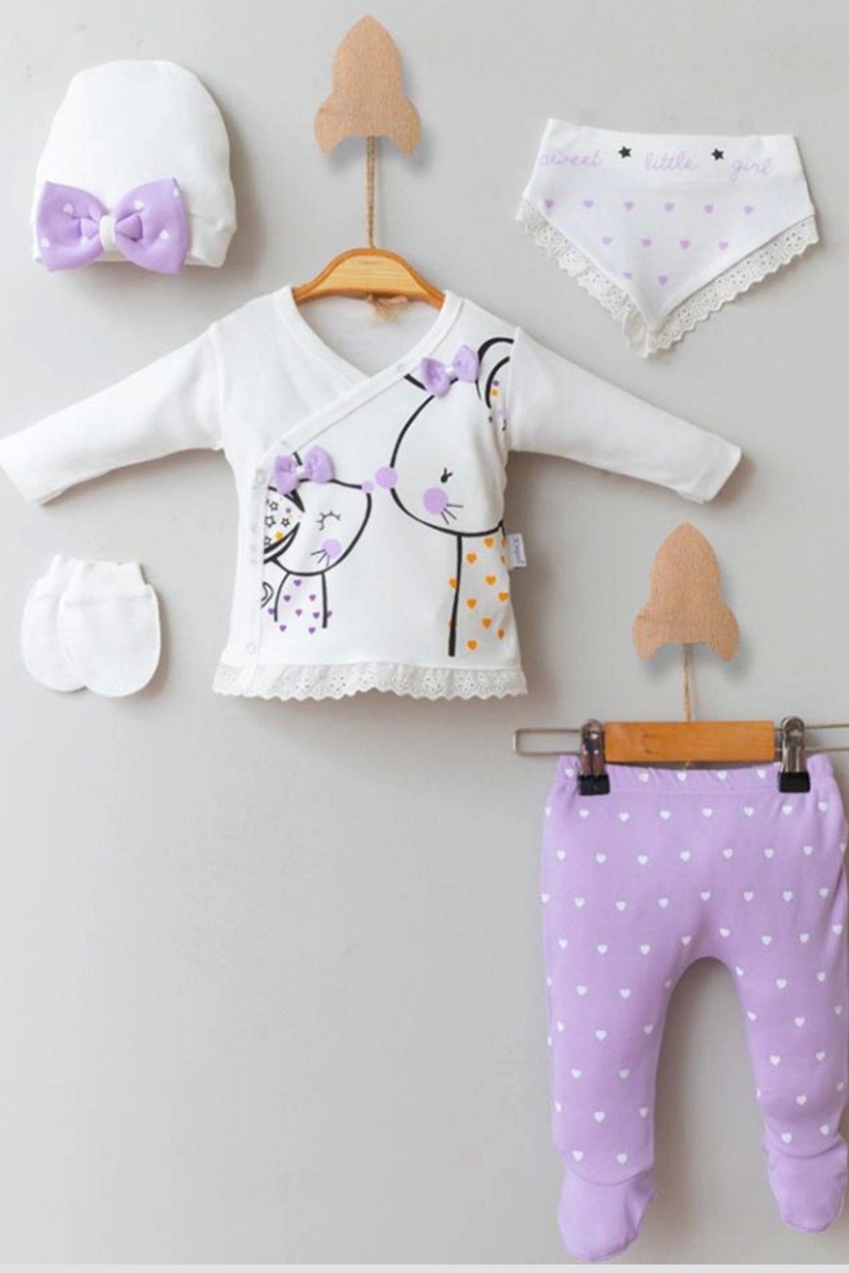 BabyBird Little Mause Desenli% 100 Pamuk 5'li...