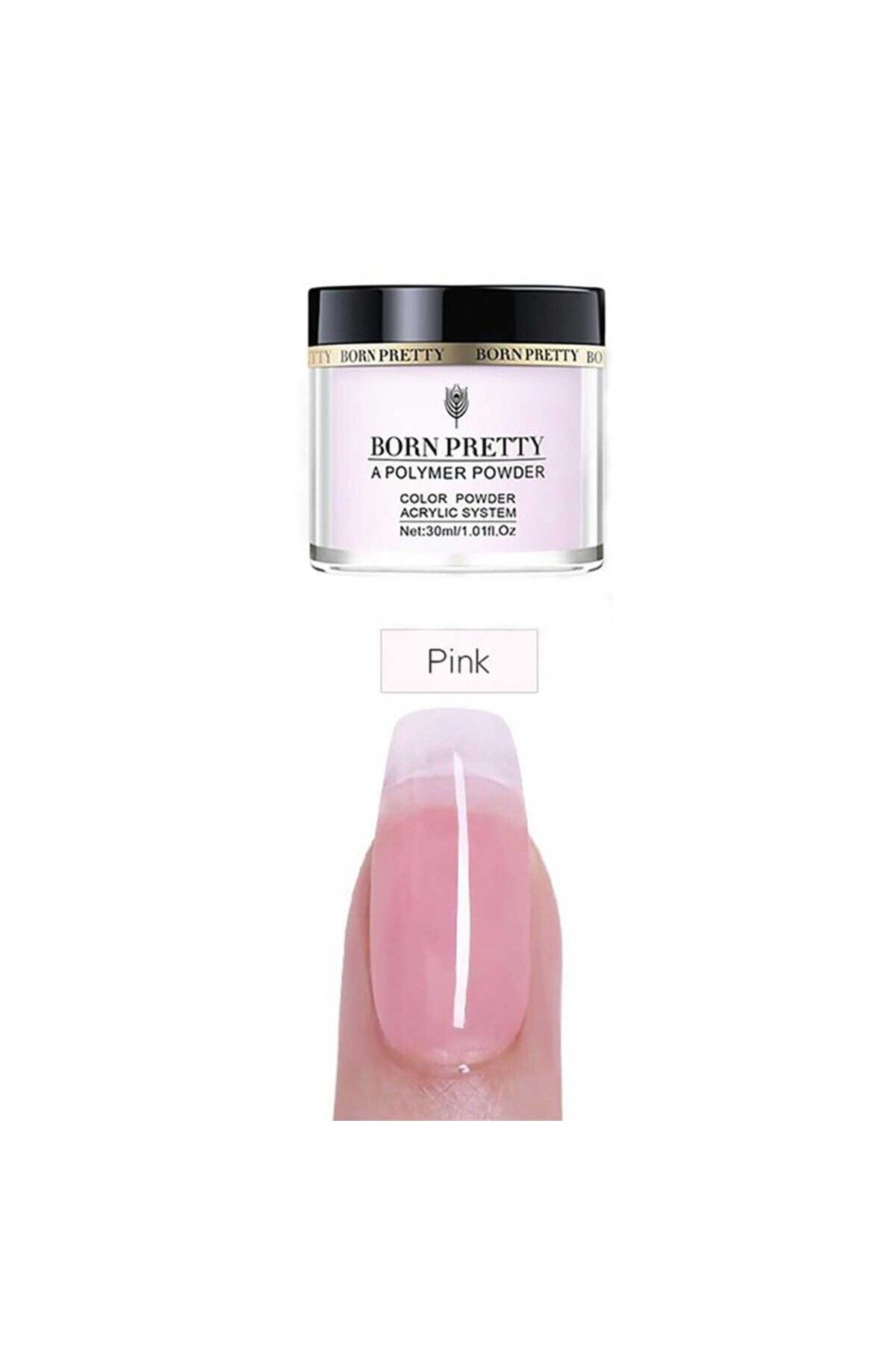 Born Pretty Akrilik Pudra TozPembe 30 ml - Pi...