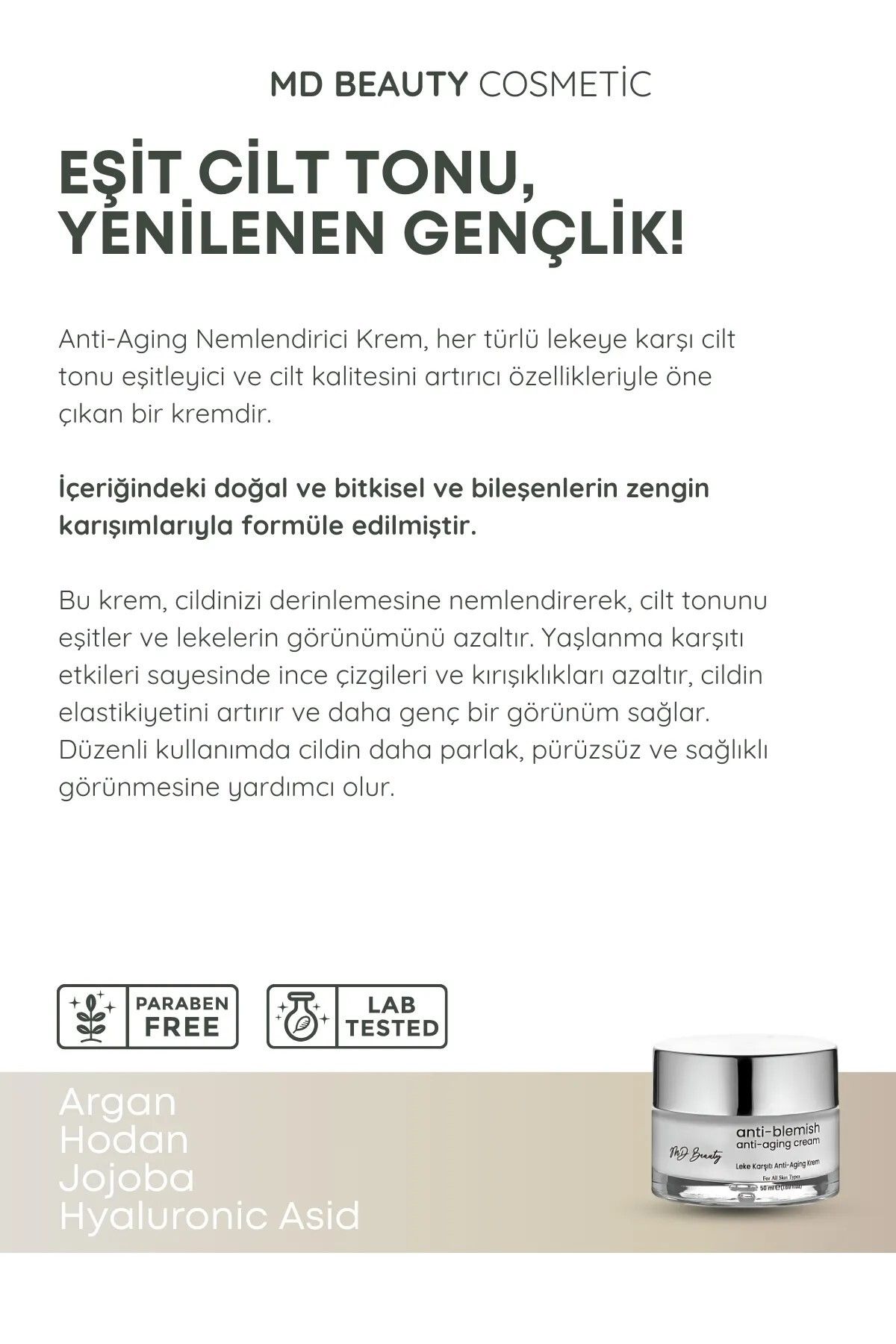 MD Beauty Paçuli Hidrosolü & Nemlendirici Krem Seti