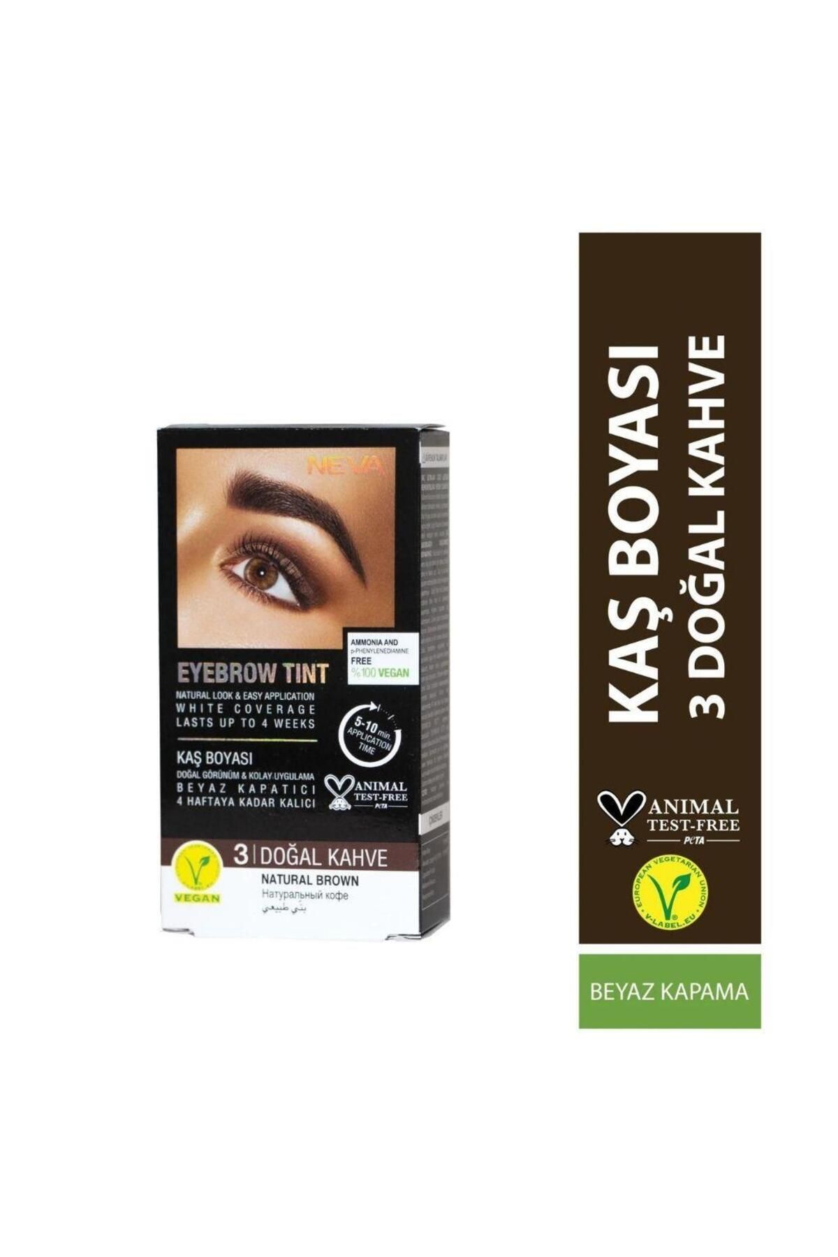 NevaEyebrow Tint Vegan KaşBoyası Seti 3 Doğal...