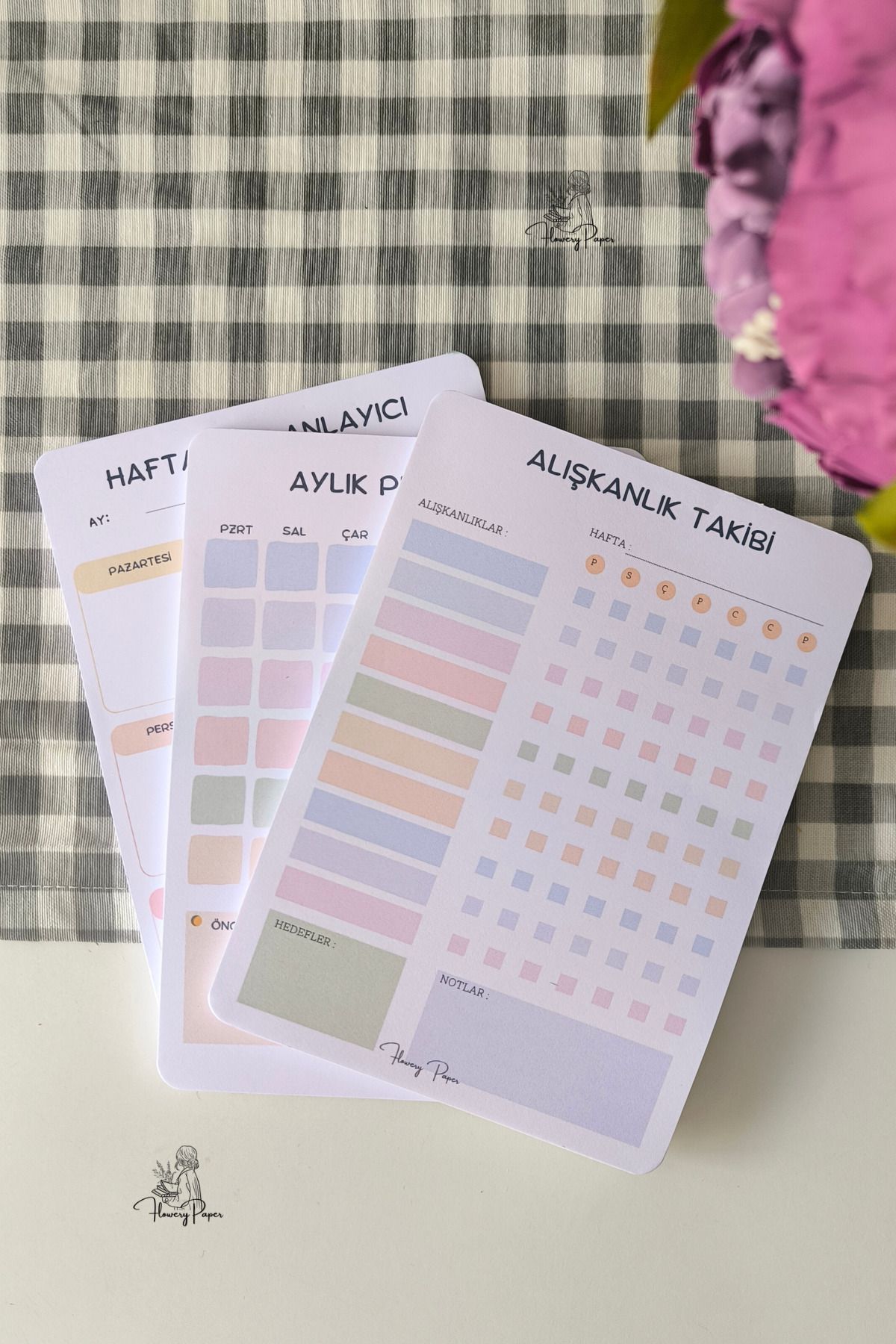 Soft Renkli Planlayıcı 3lü set A5 - Memopad, Bloknot, Defter, Not Kağıdı