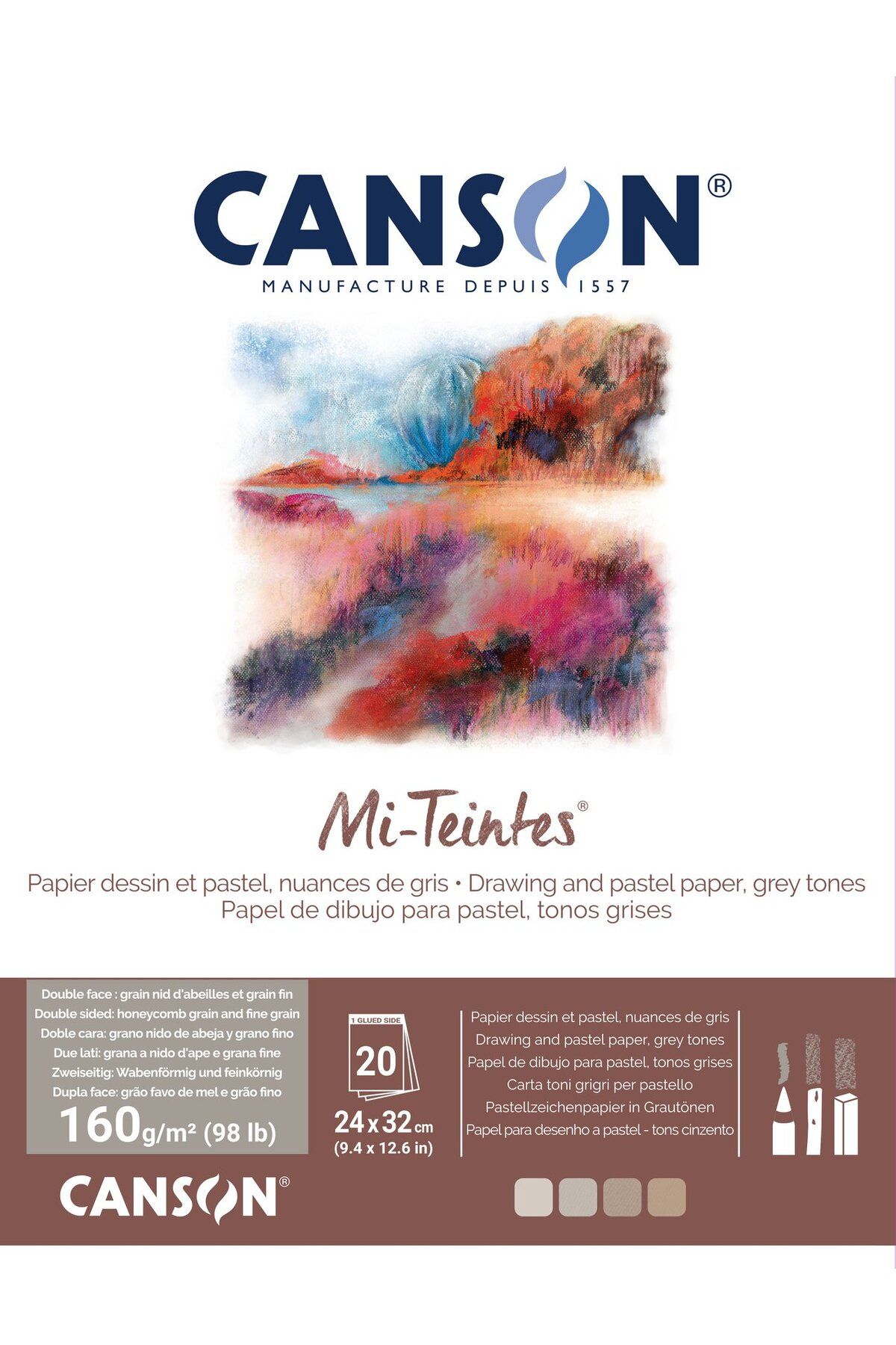 Canson Mı Teıntes ÇizimDefteri Gri Ton 160gr...