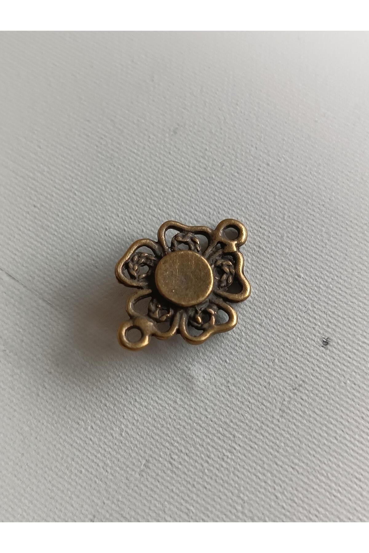 Yonca Metal Çinko Alaşım Kolye Ucu 21x3mm 10 Adet