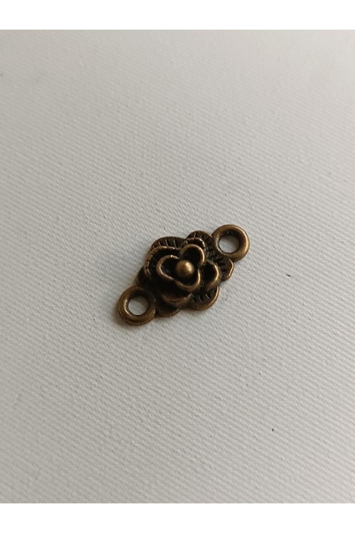 Gül Metal Çinko Alaşım Kolye Ucu 18x3mm 10 Adet