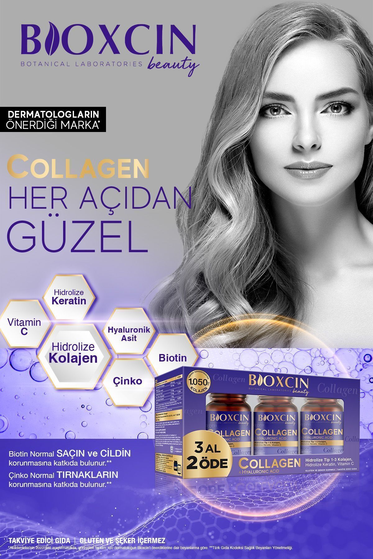 Beauty Collagen Tablet 3 Al 2 Öde - Tip1 Tip 3 Hidrolize Kolajen